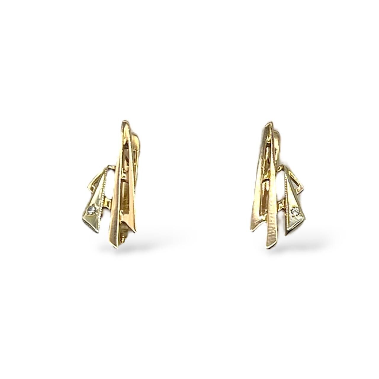 Золоті сережки з фіанітами