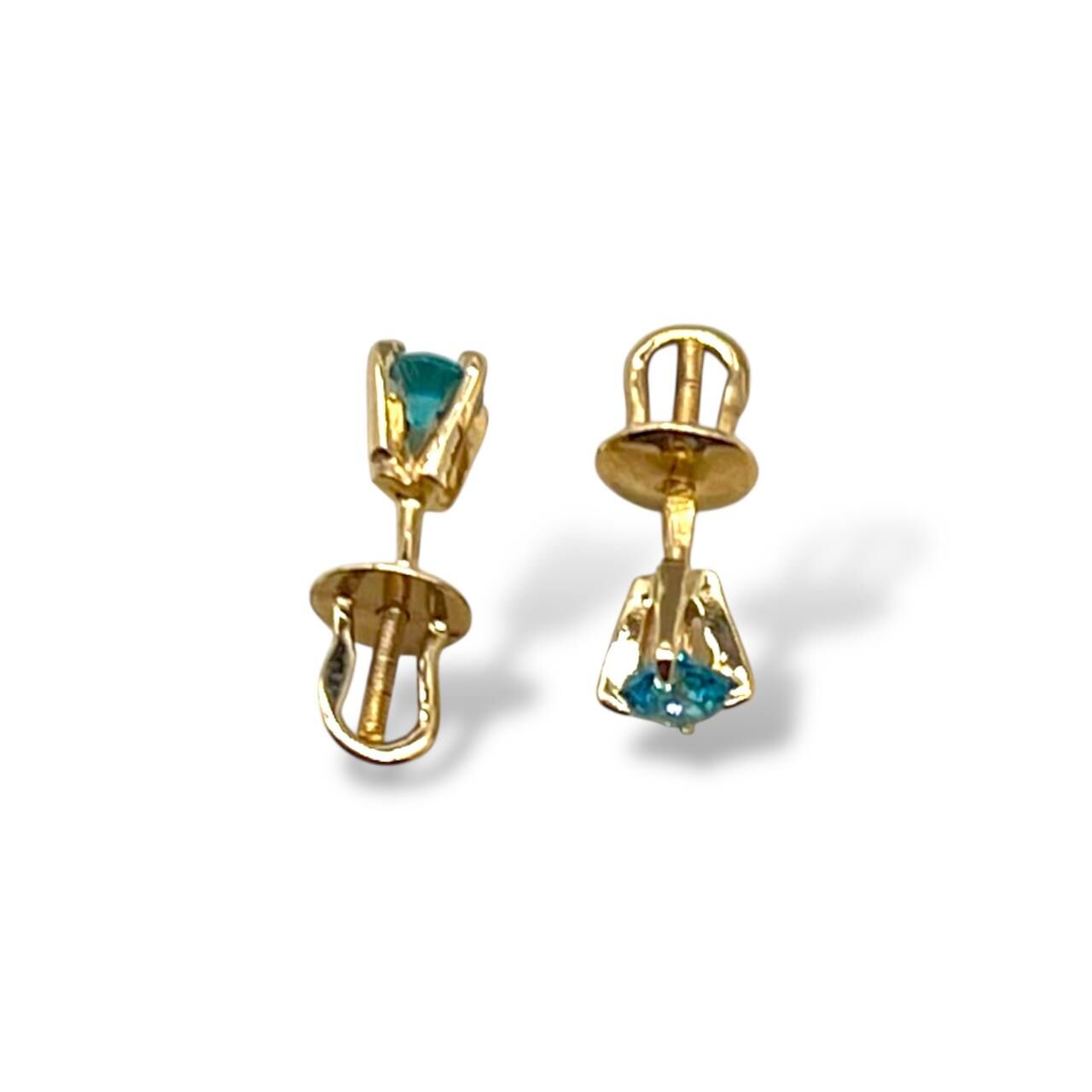 Золоті сережки з фіанітами