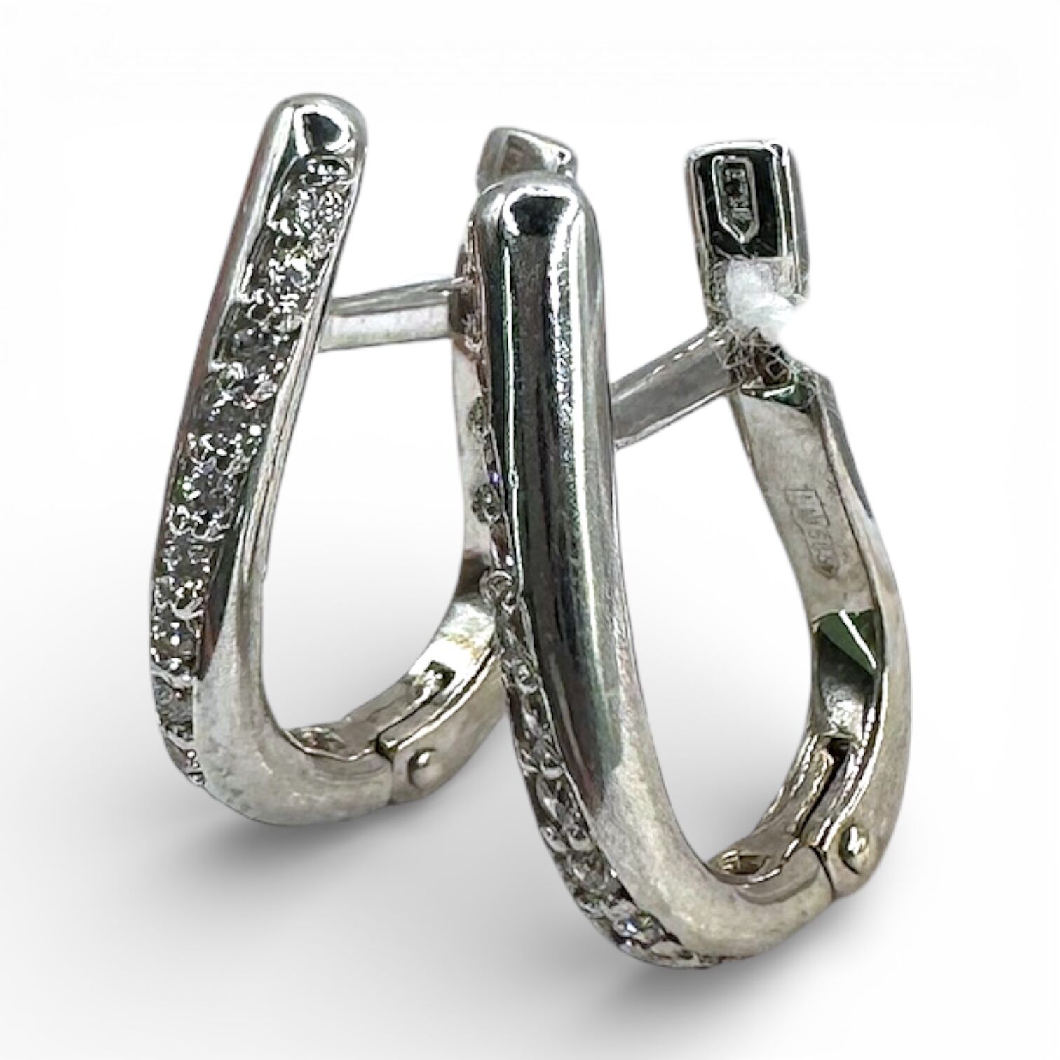 Золотые серьги с фианитами