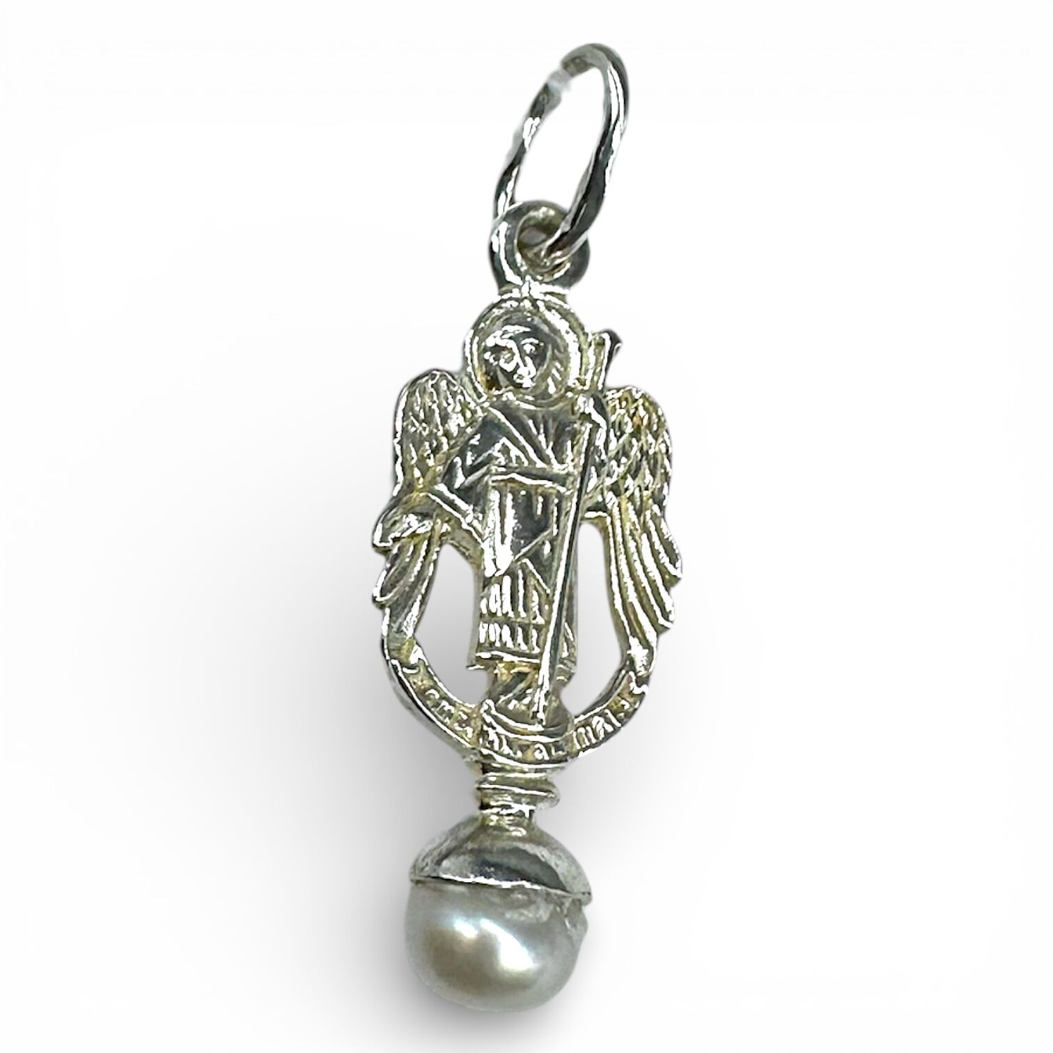 Срібна підвіска з перлами