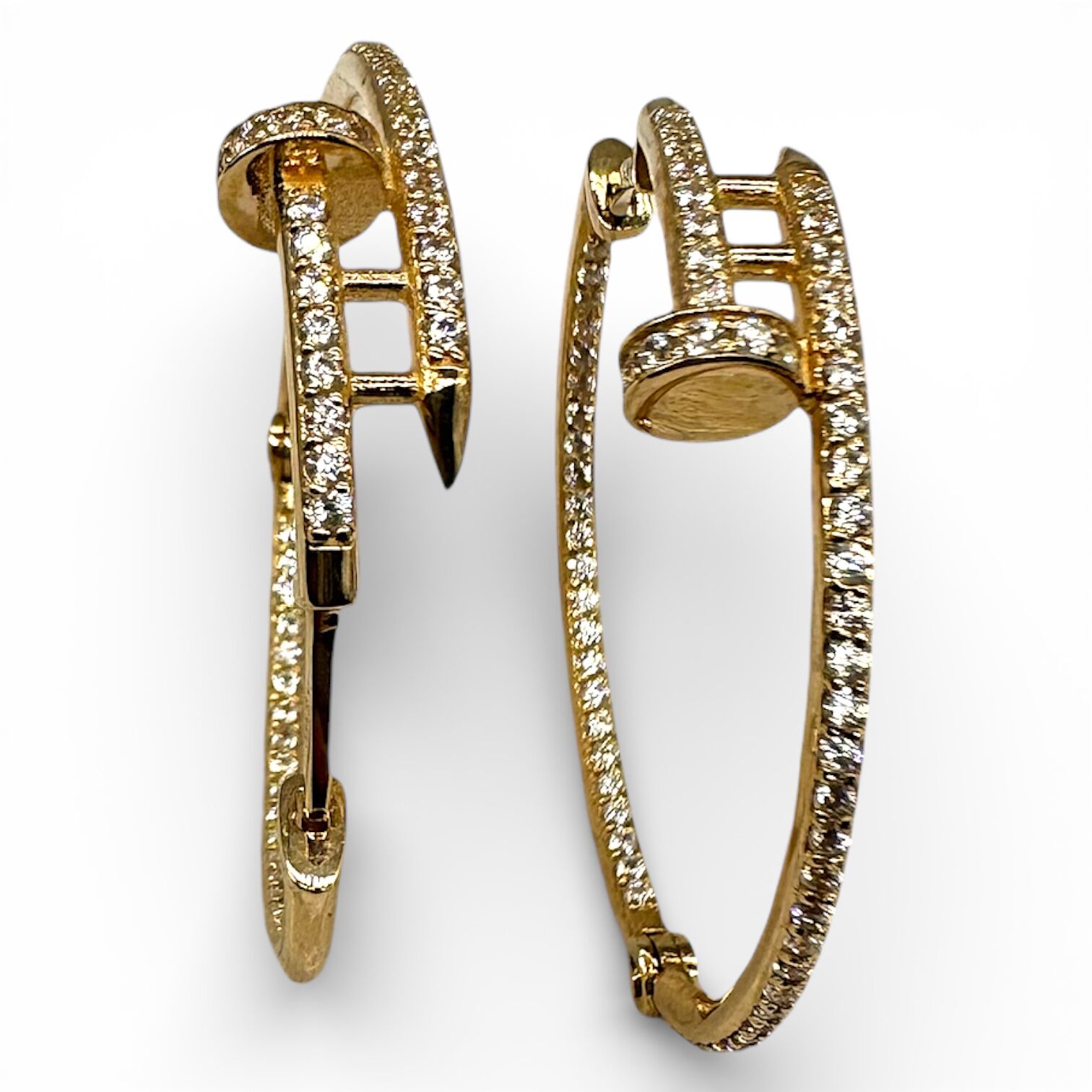 Золоті сережки з цирконами