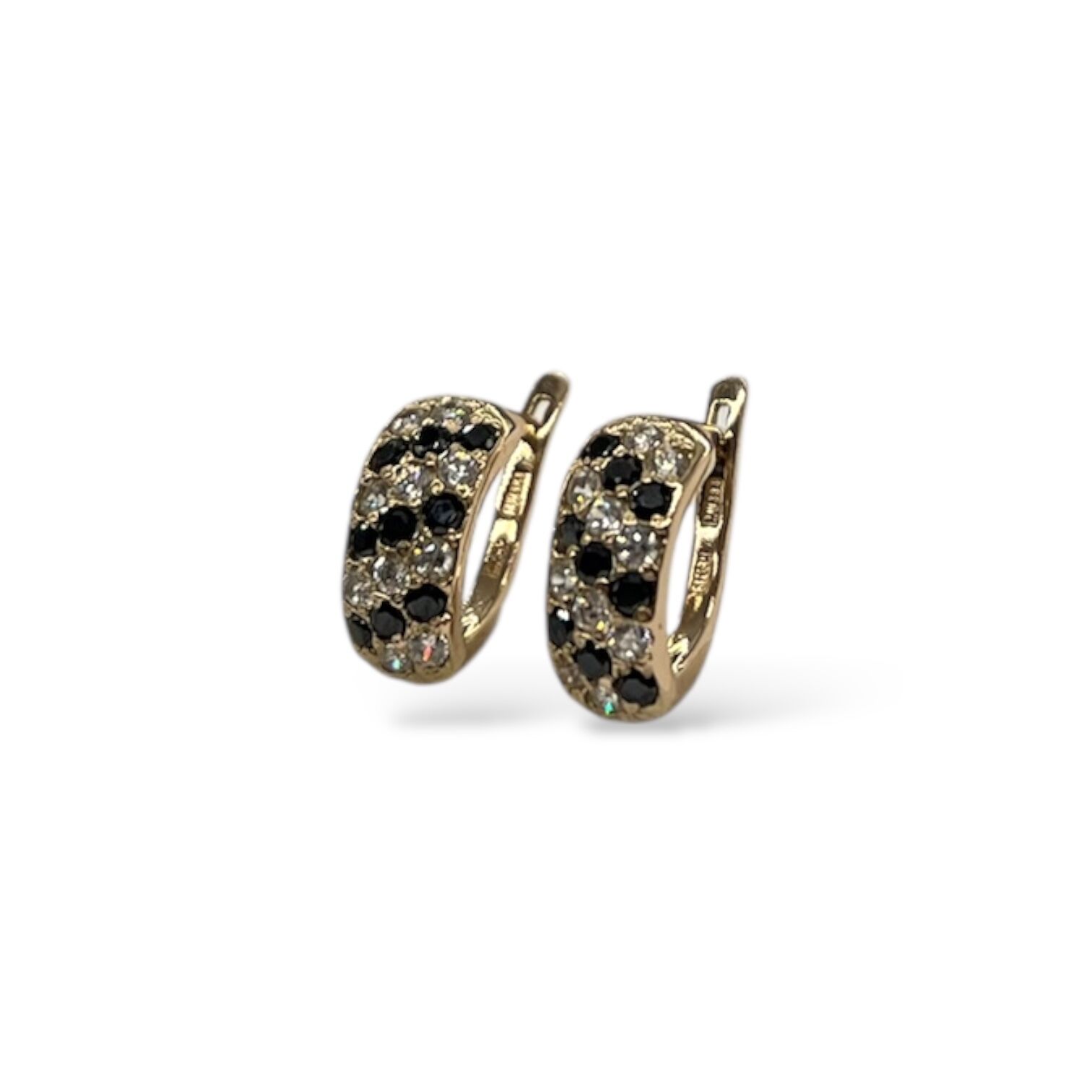 Золоті сережки з фіанітами