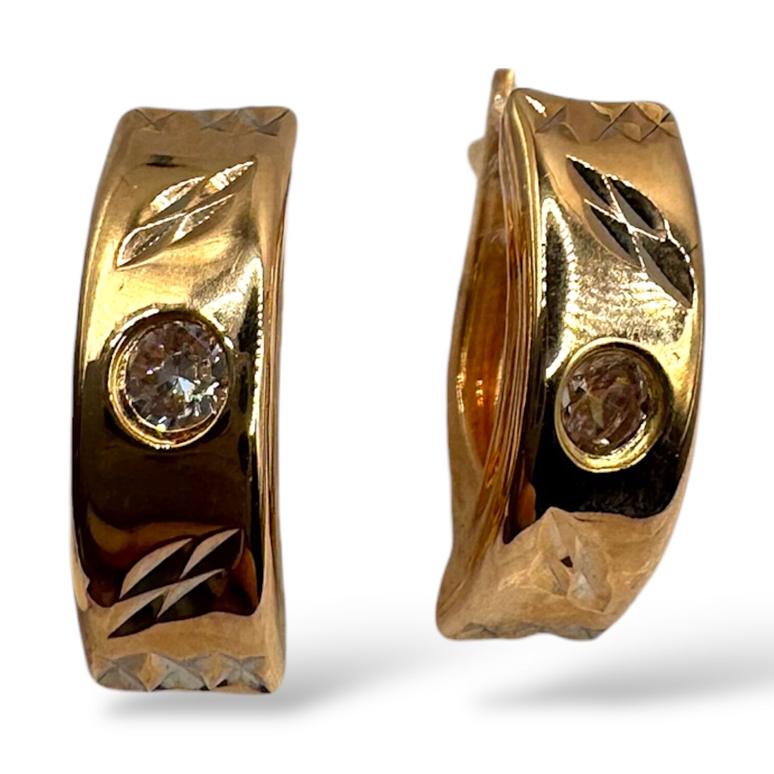 Золоті сережки з фіанітами