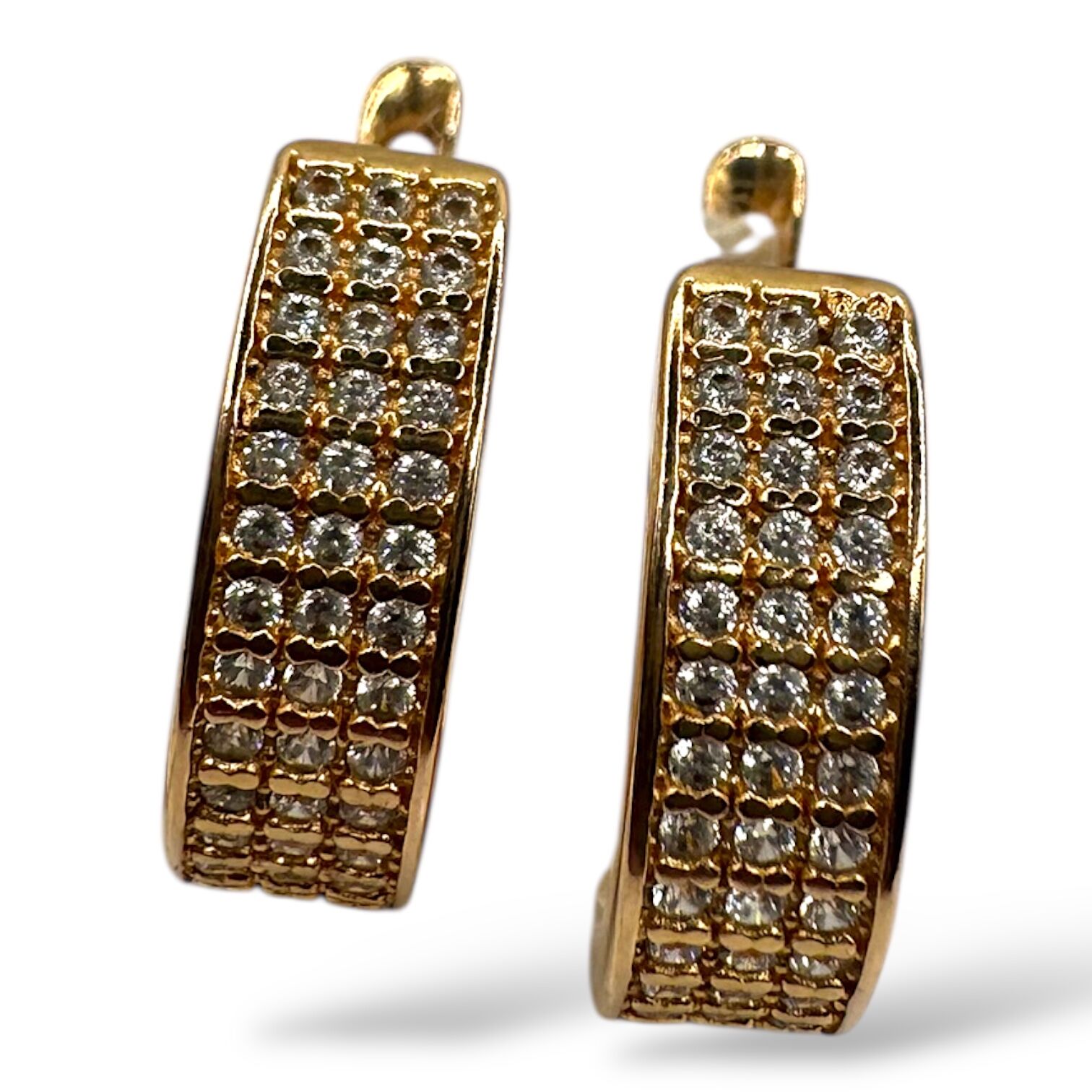 Золоті сережки з фіанітами