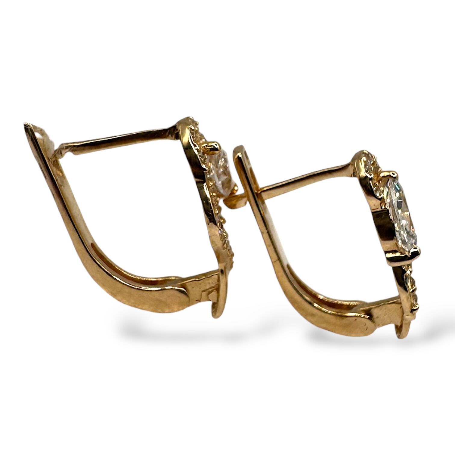 Золоті сережки з фіанітами