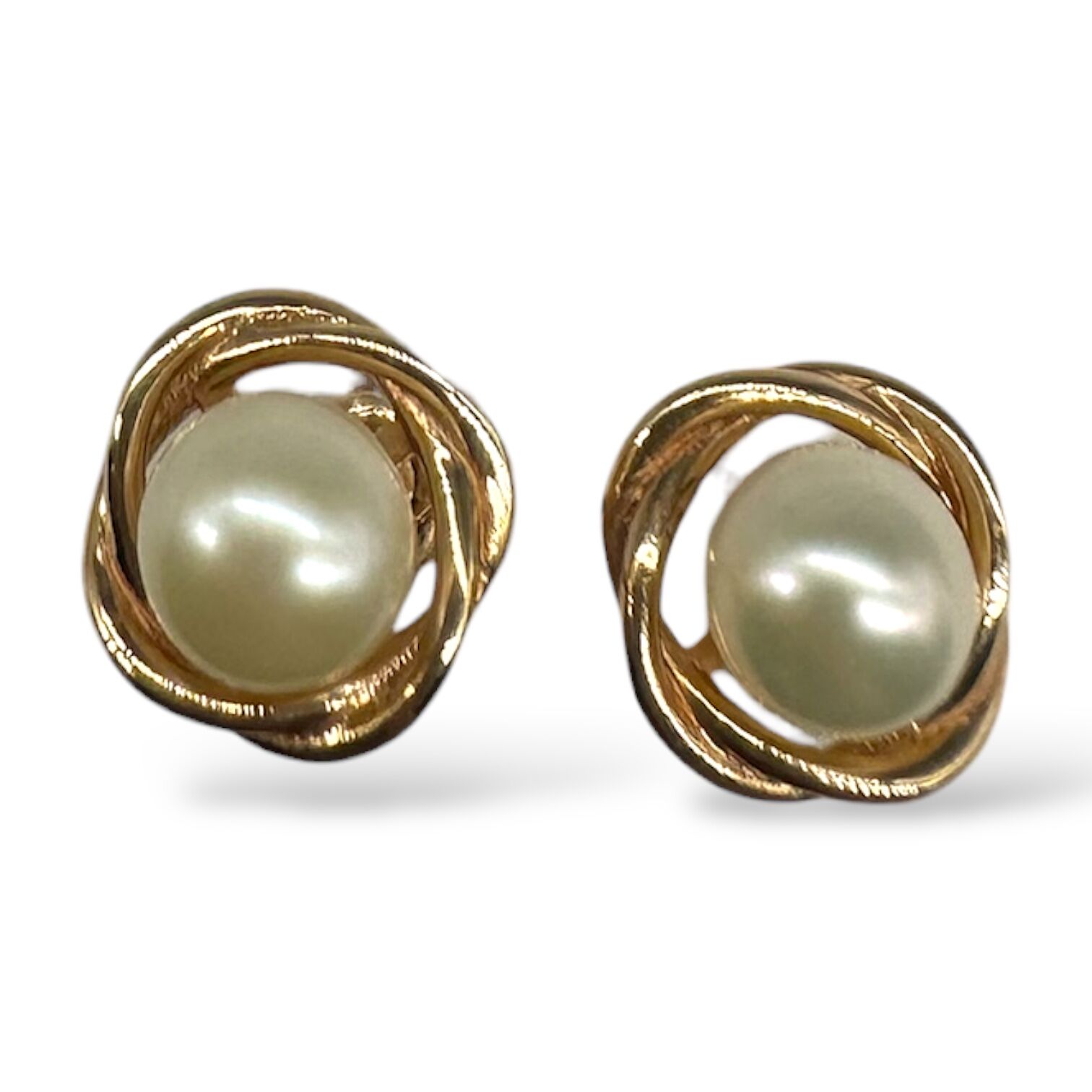 Золоті сережки з перлами
