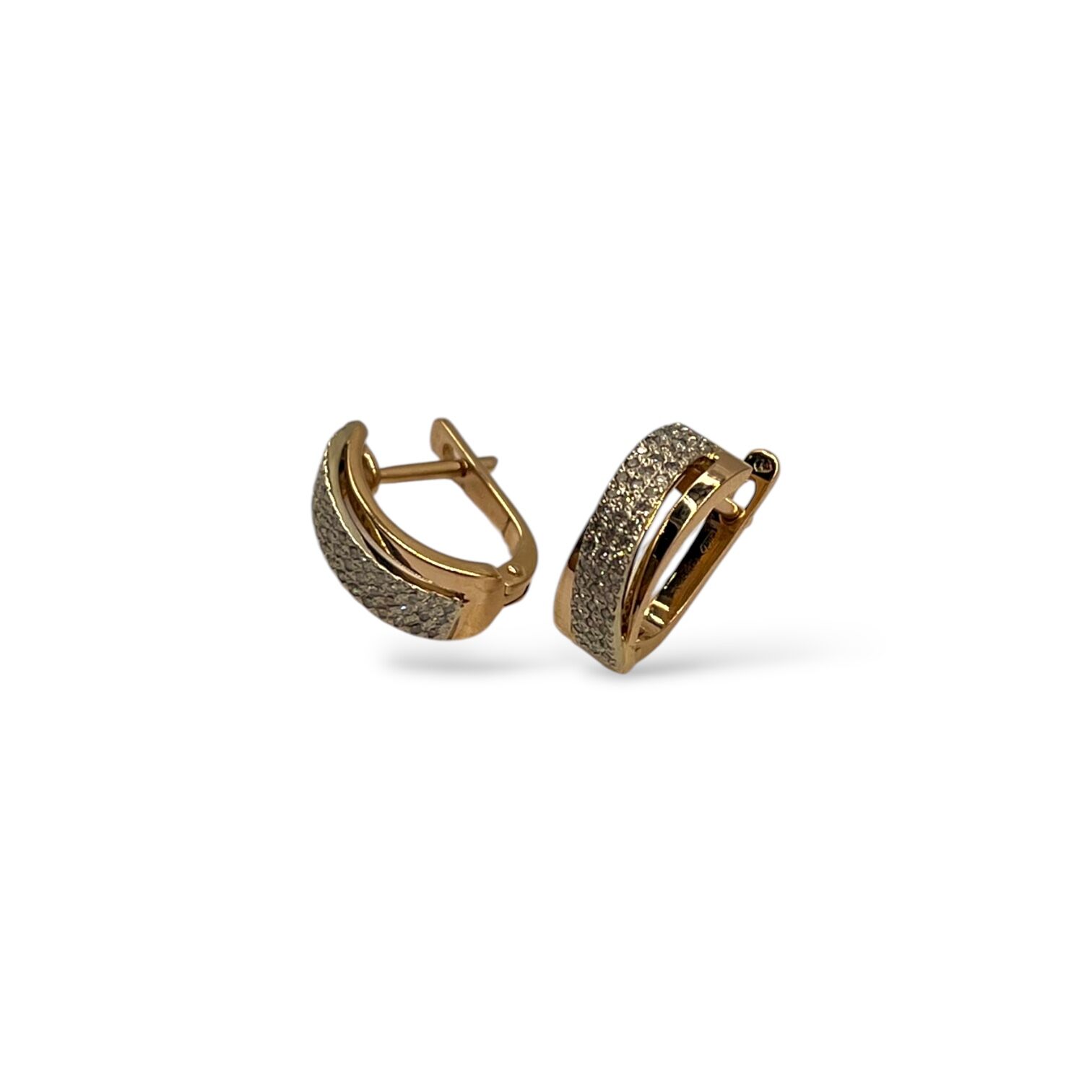 Золоті сережки з діамантами