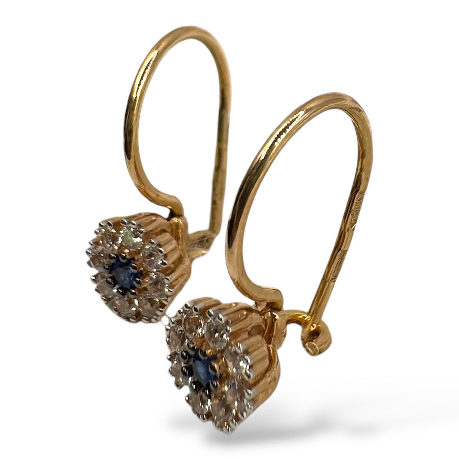 Золоті сережки з фіанітами