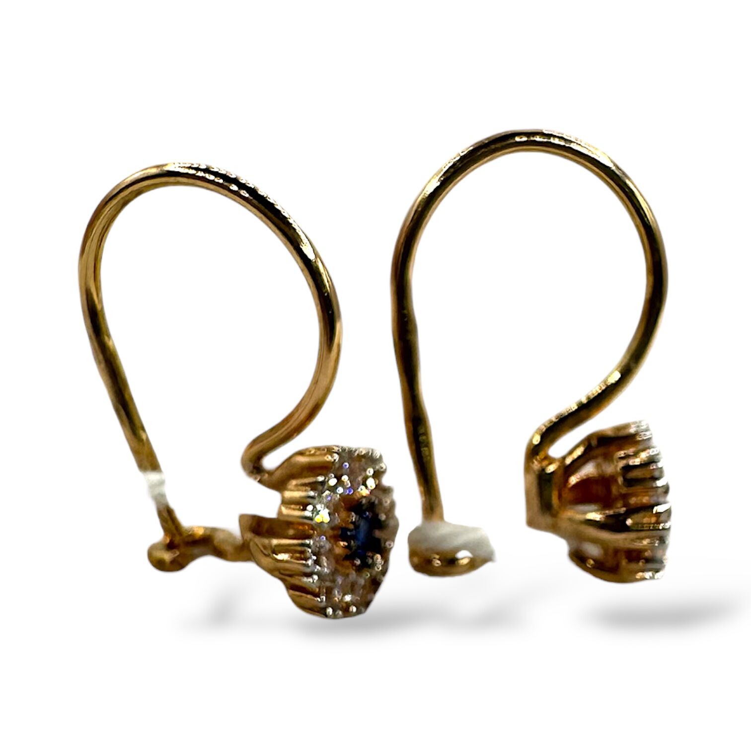 Золоті сережки з фіанітами