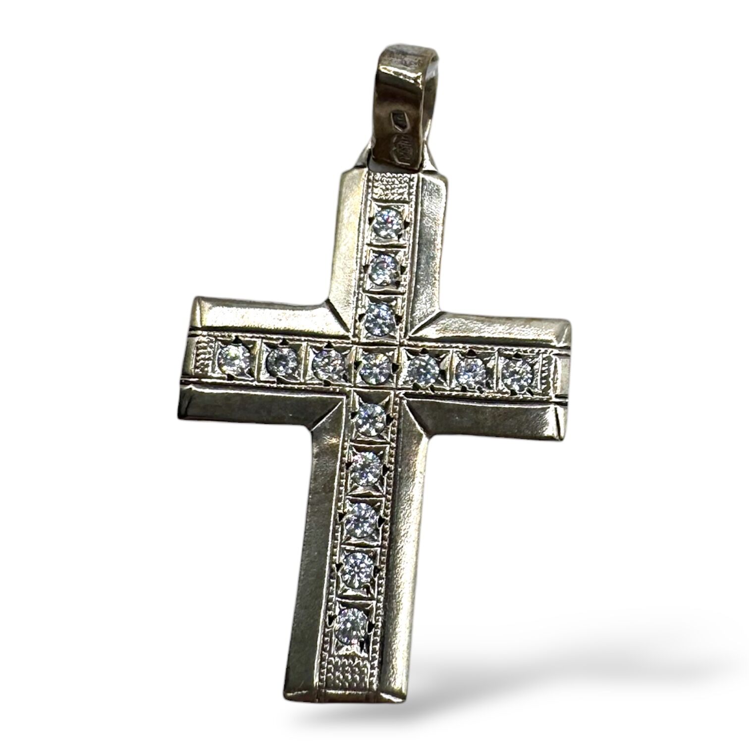 Срібна підвіска з фіанітами