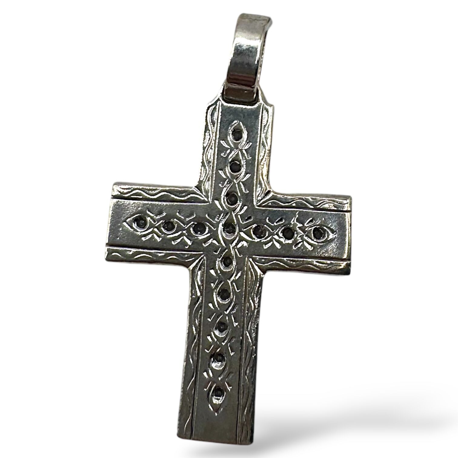 Срібна підвіска з фіанітами