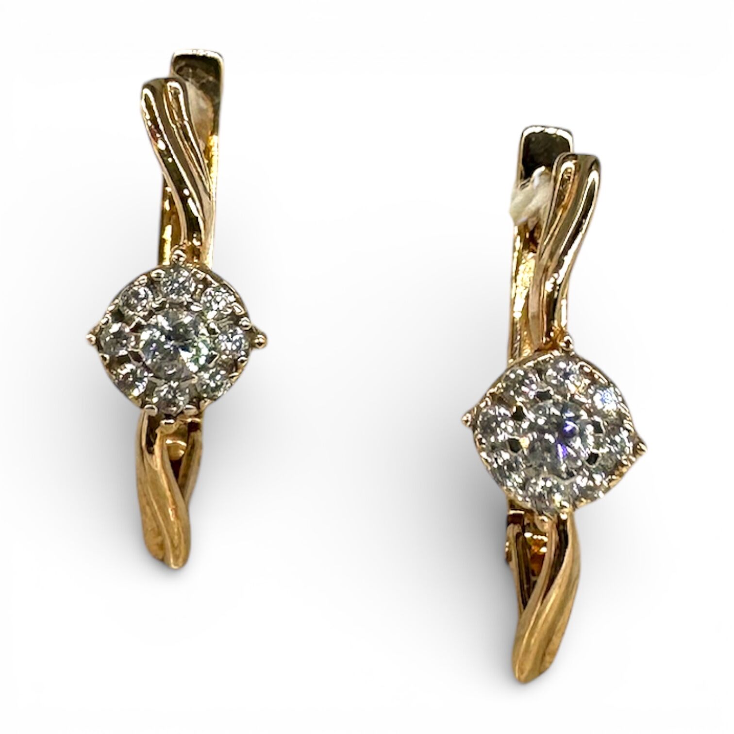 Золоті сережки з фіанітами