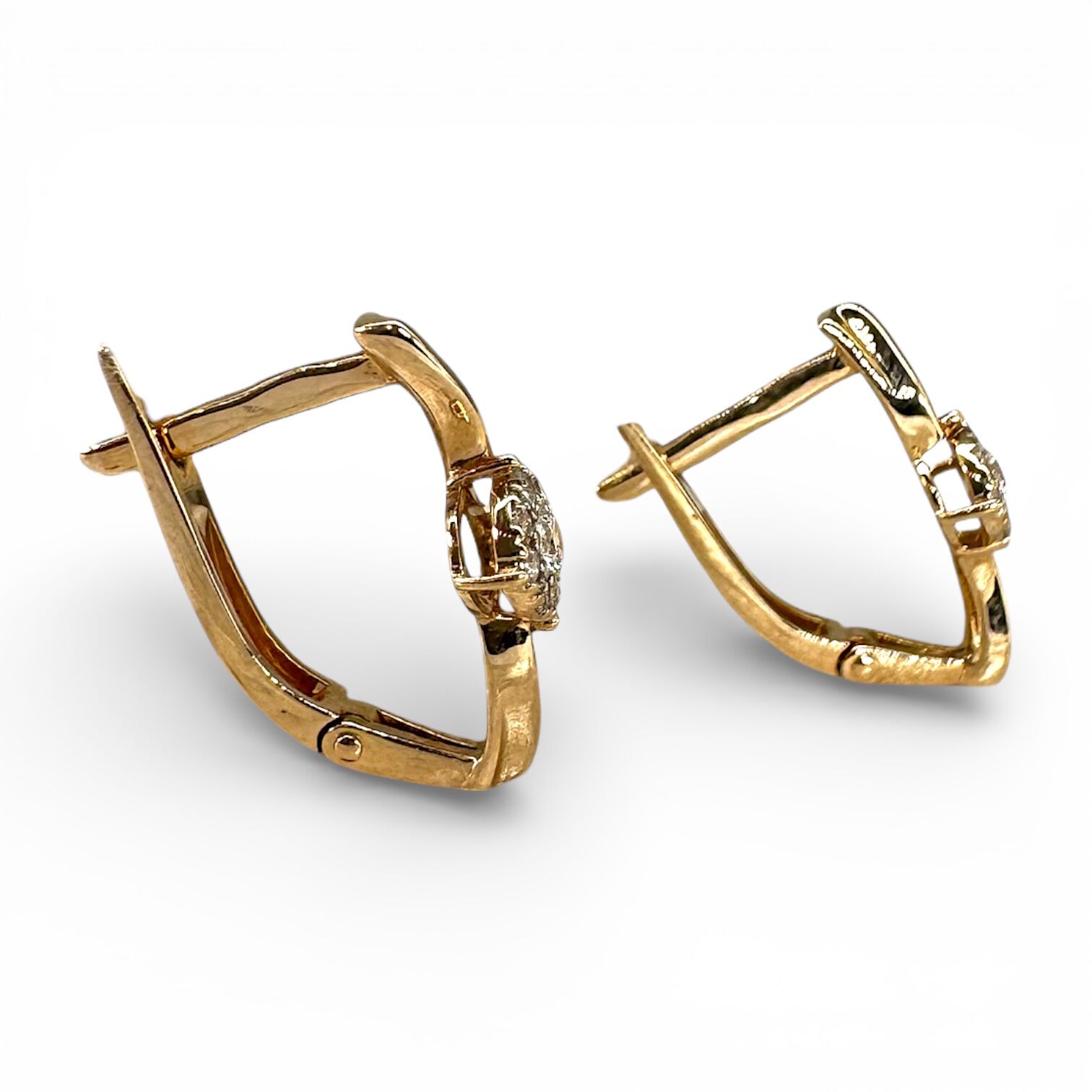 Золоті сережки з фіанітами