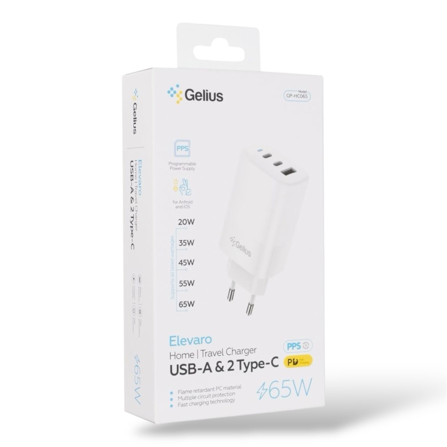 МЗП Gelius Elevaro GP-HC065 65W USB+2Type-C