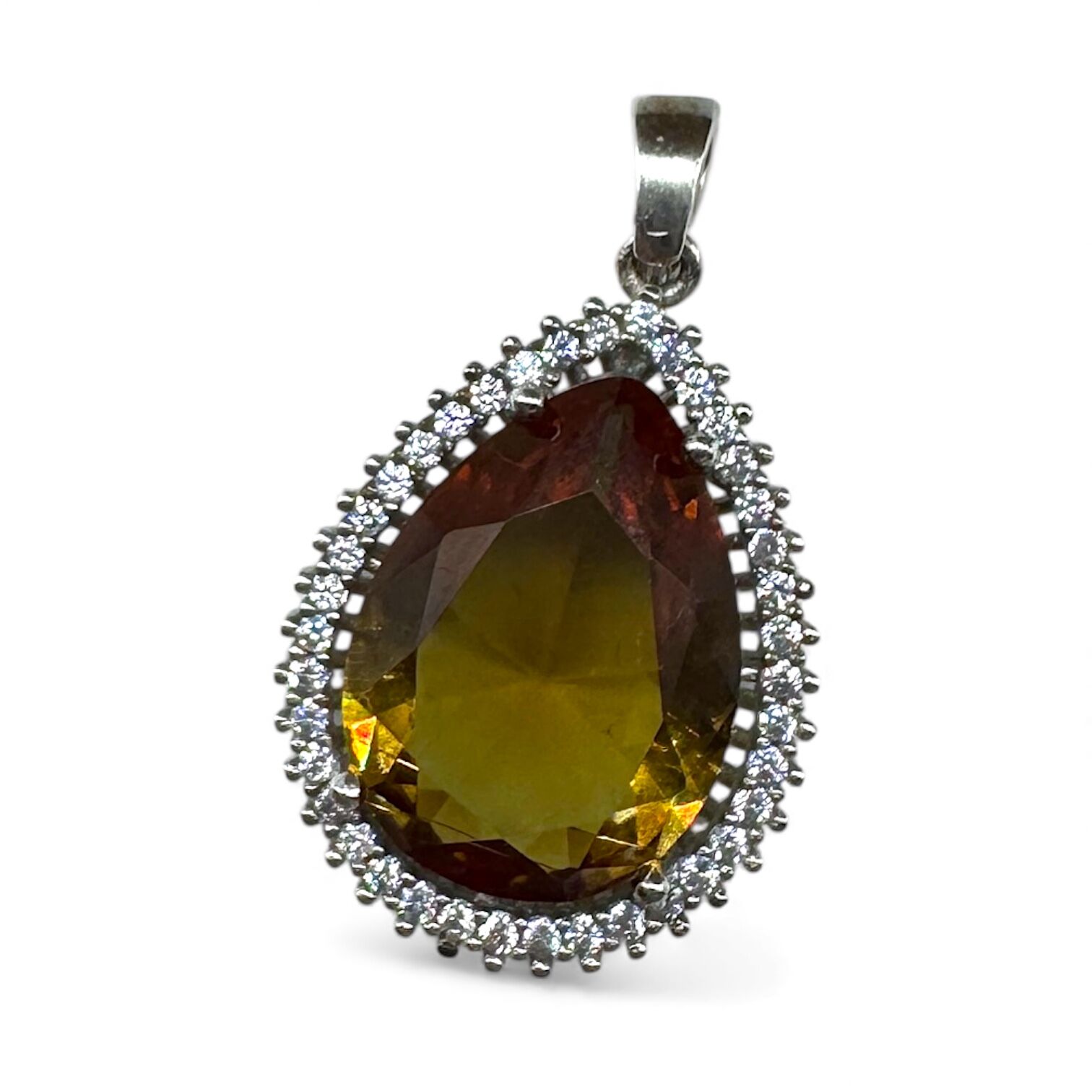 Срібна підвіска з цирконієм