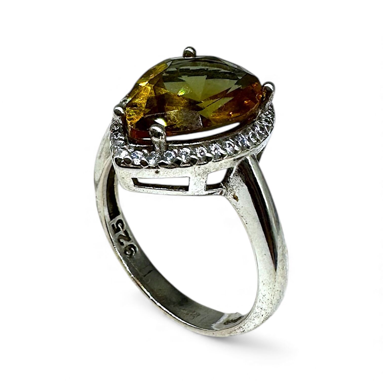 Срібна каблучка з цирконієм