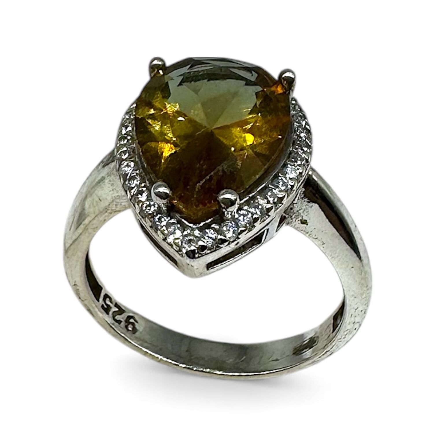 Срібна каблучка з цирконієм