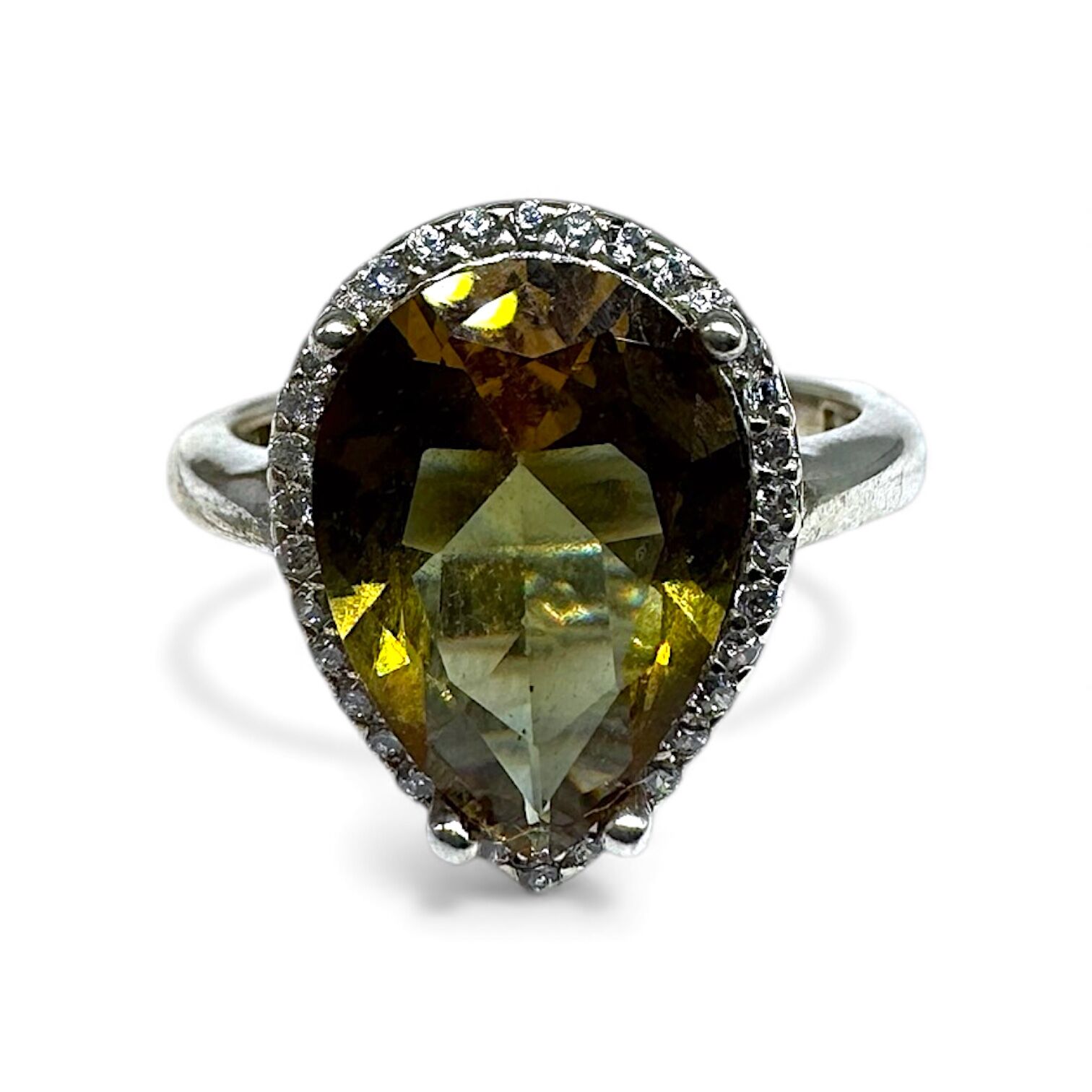 Срібна каблучка з цирконієм