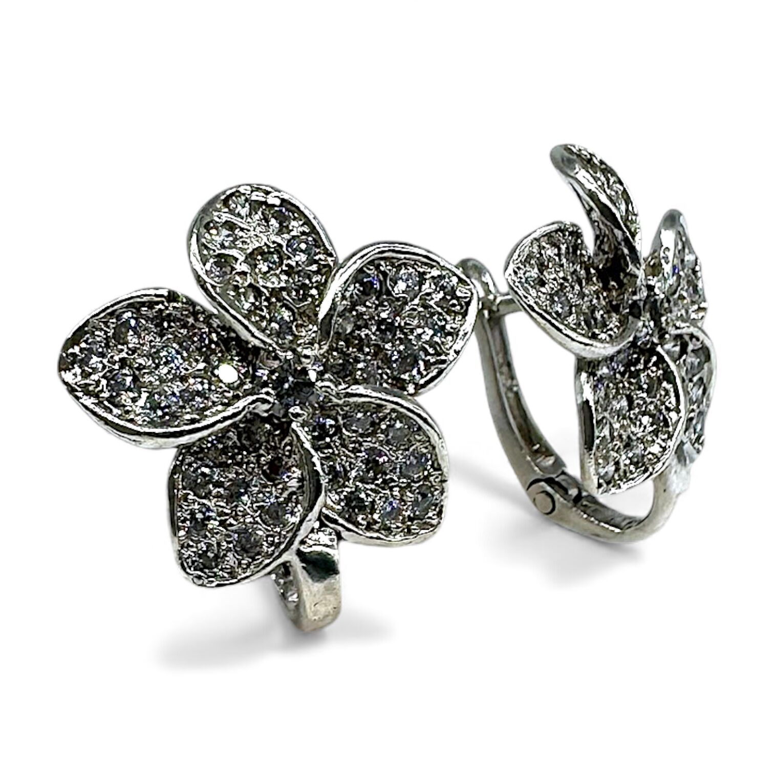 Серебряные серьги с цирконием