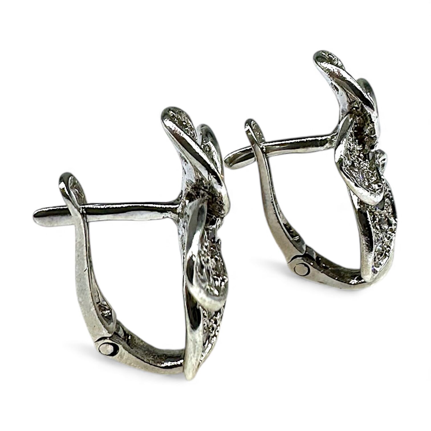 Серебряные серьги с цирконием