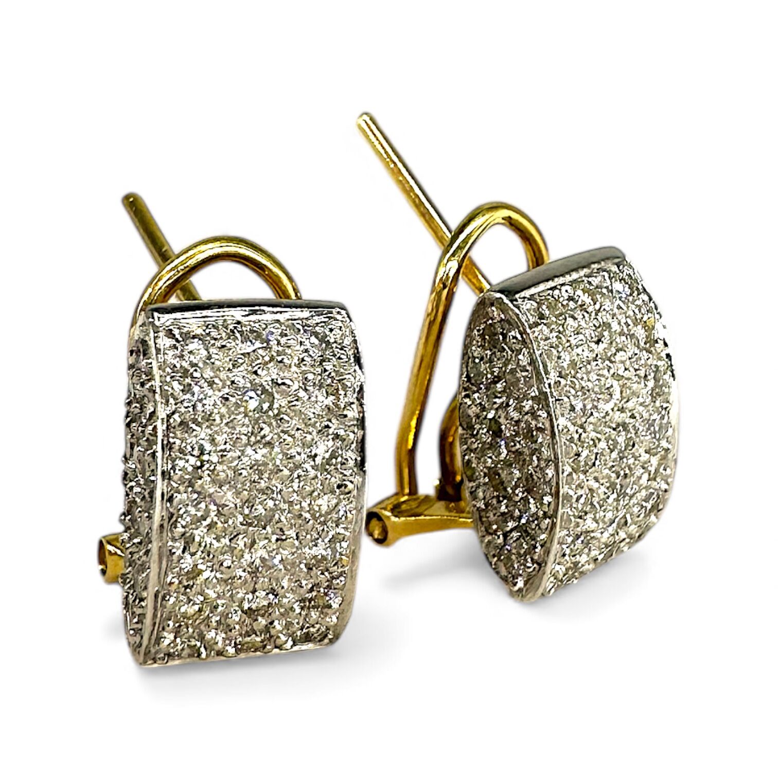 Золоті сережки з діамантами