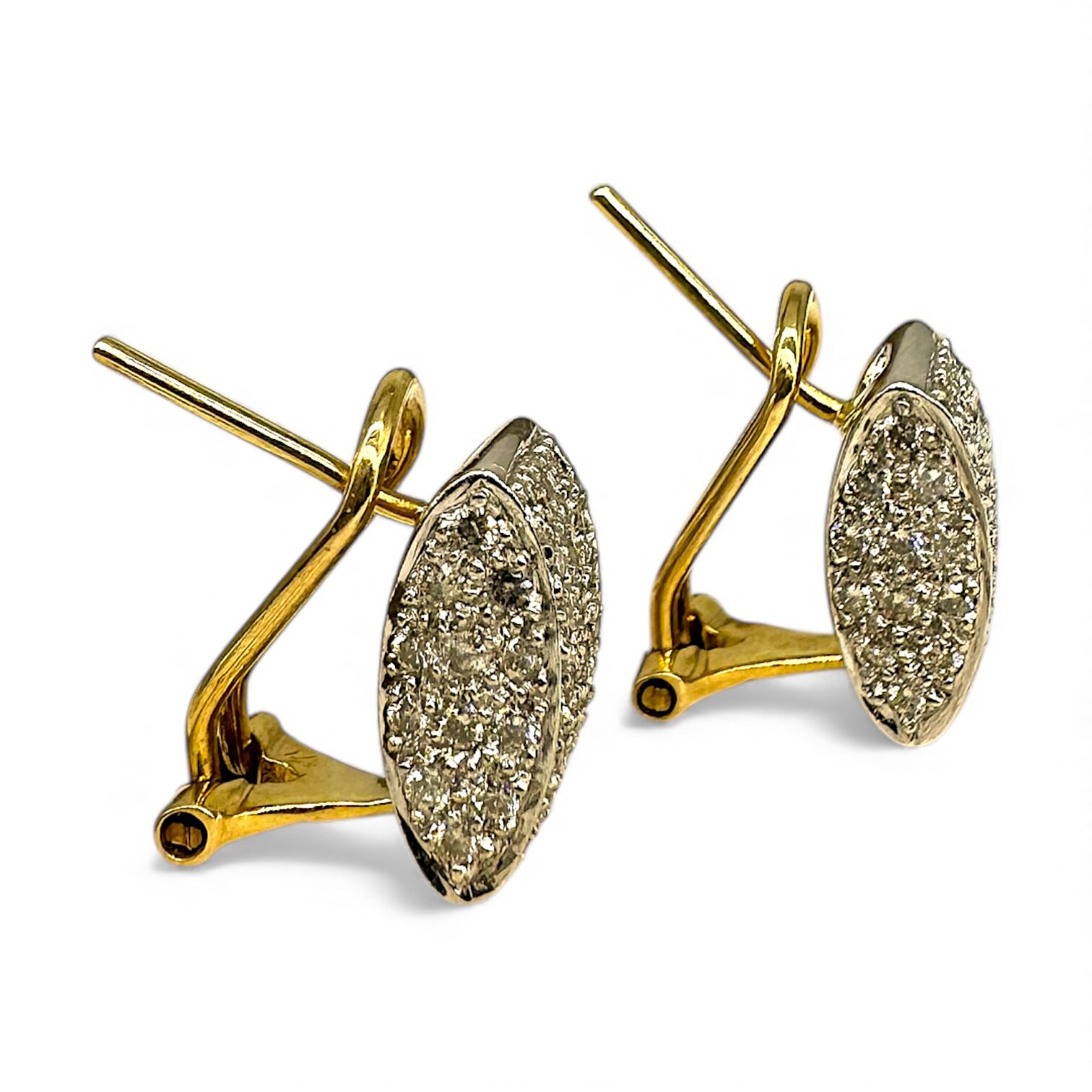 Золоті сережки з діамантами