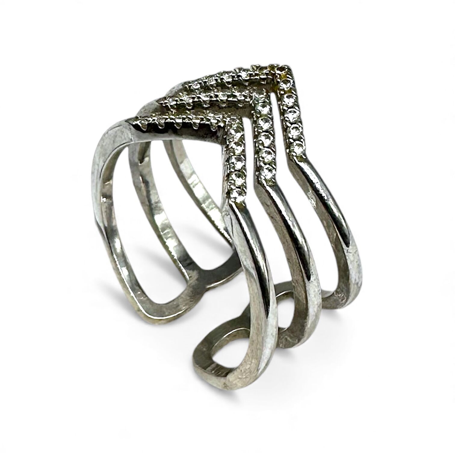 Срібна каблучка з цирконієм