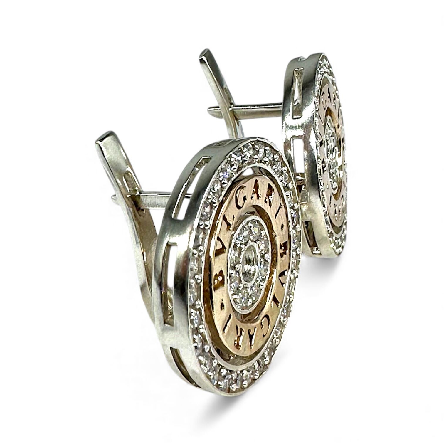 Серебряные серьги с фианитами