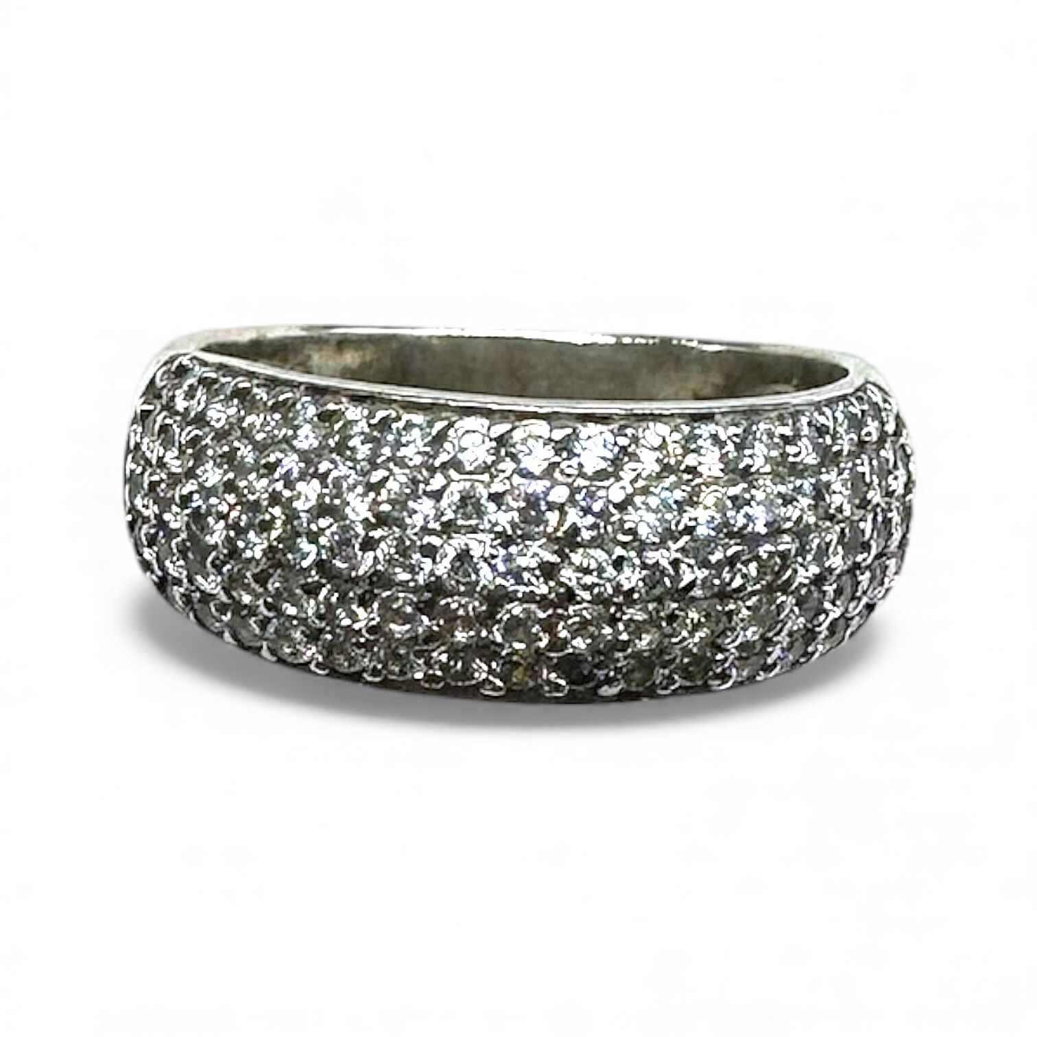 Срібна каблучка з фіанітами