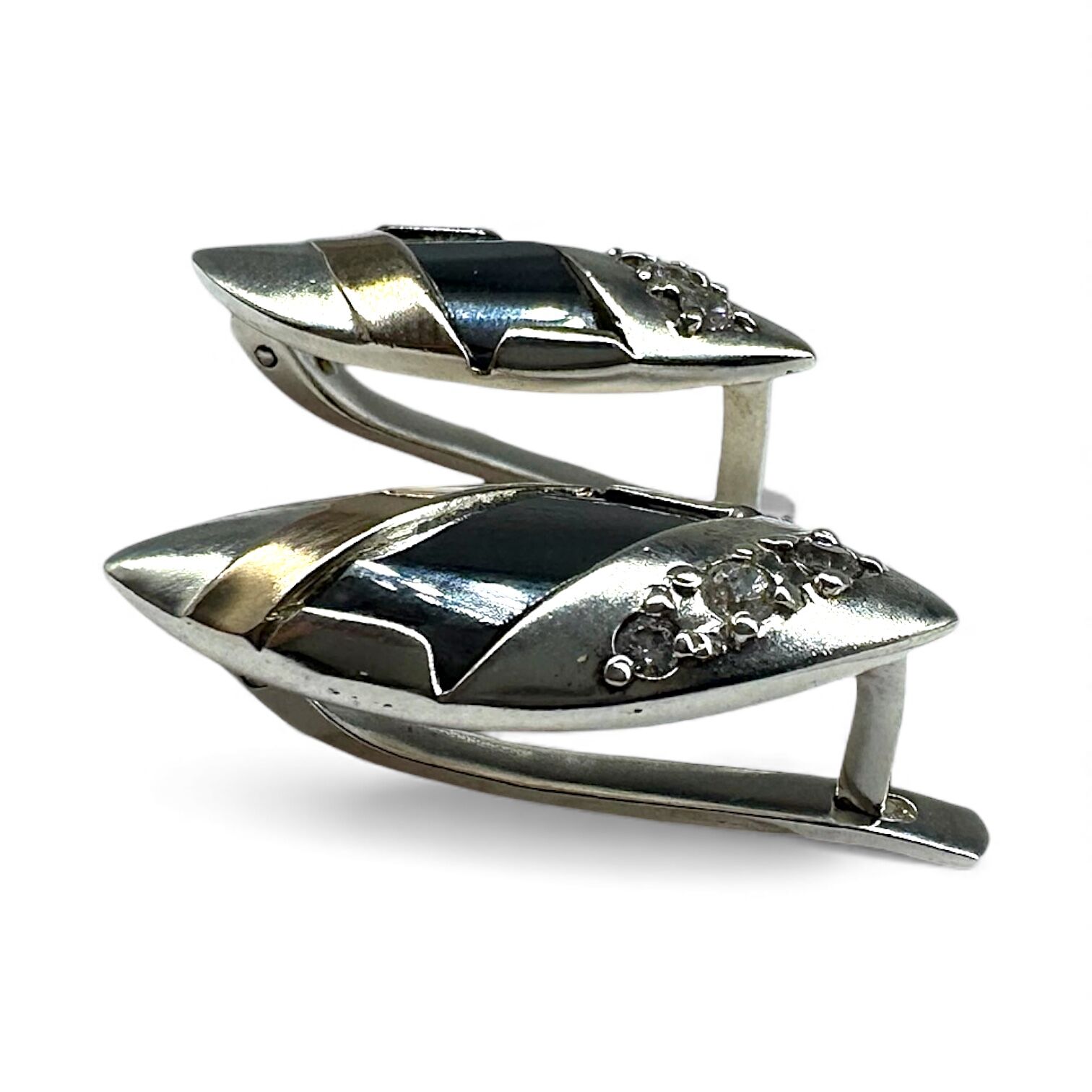 Срібні сережки з цирконієм