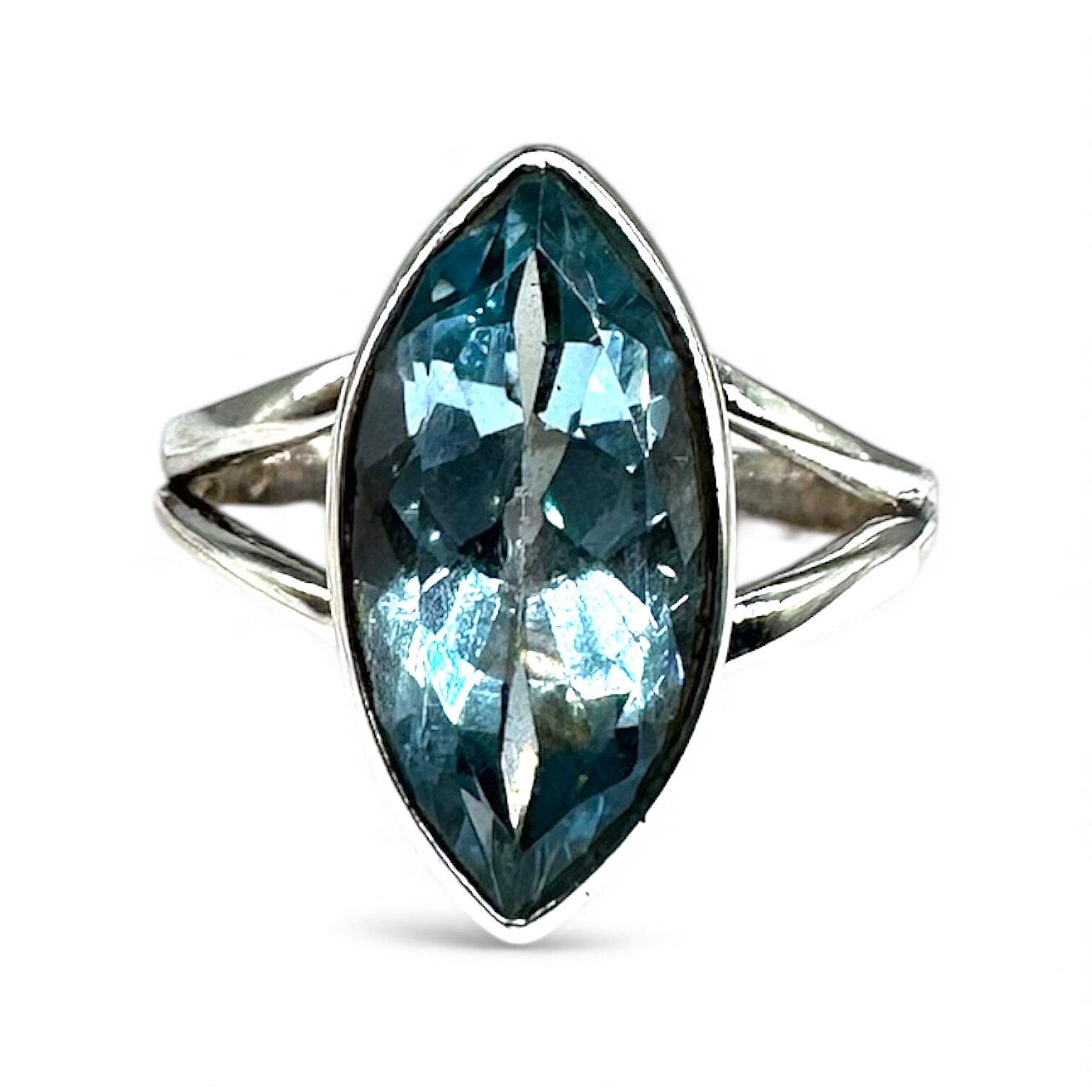 Срібна каблучка з топазом