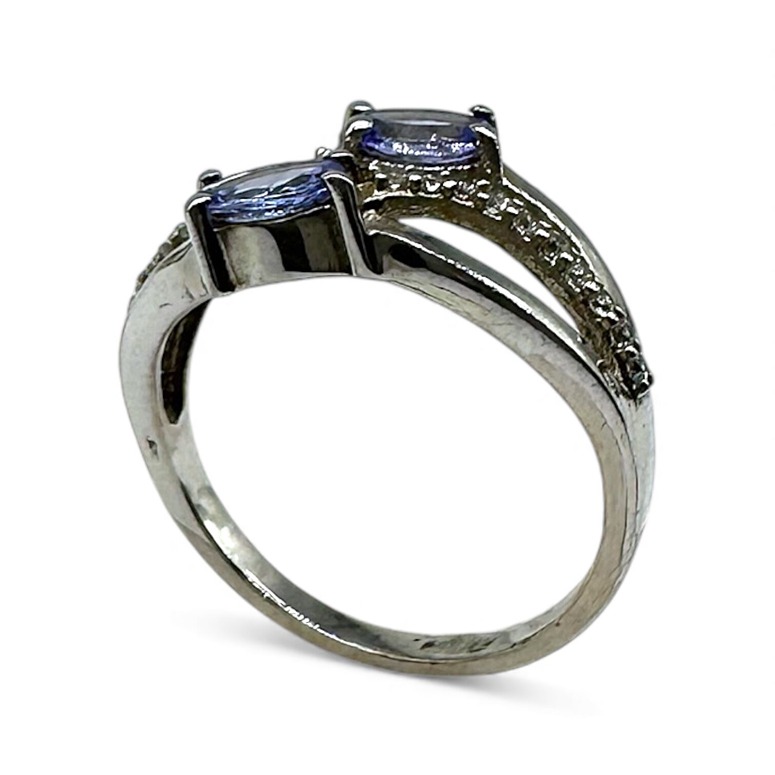 Срібна каблучка з танзанітами