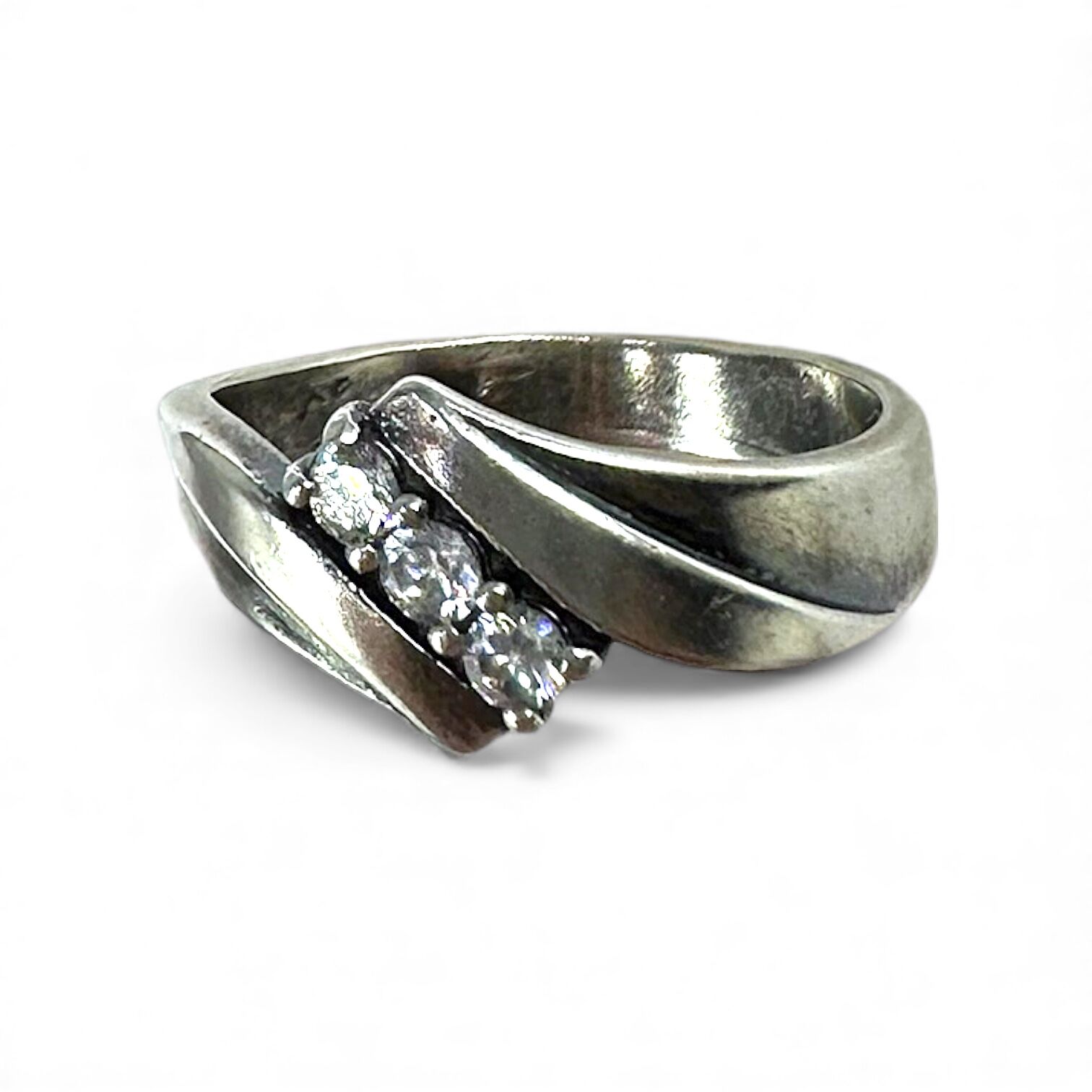 Срібна каблучка з цирконієм