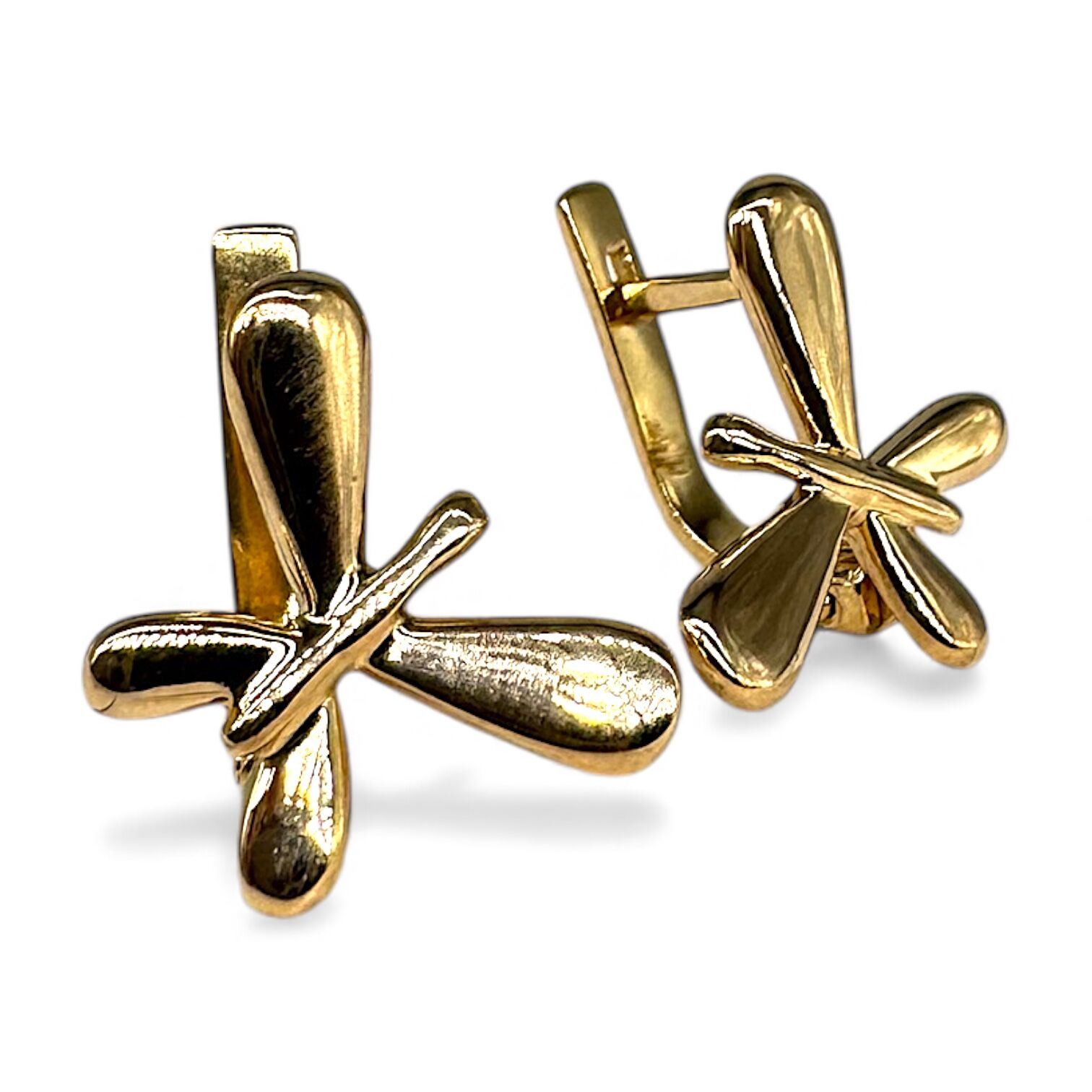 Золоті сережки без вставки