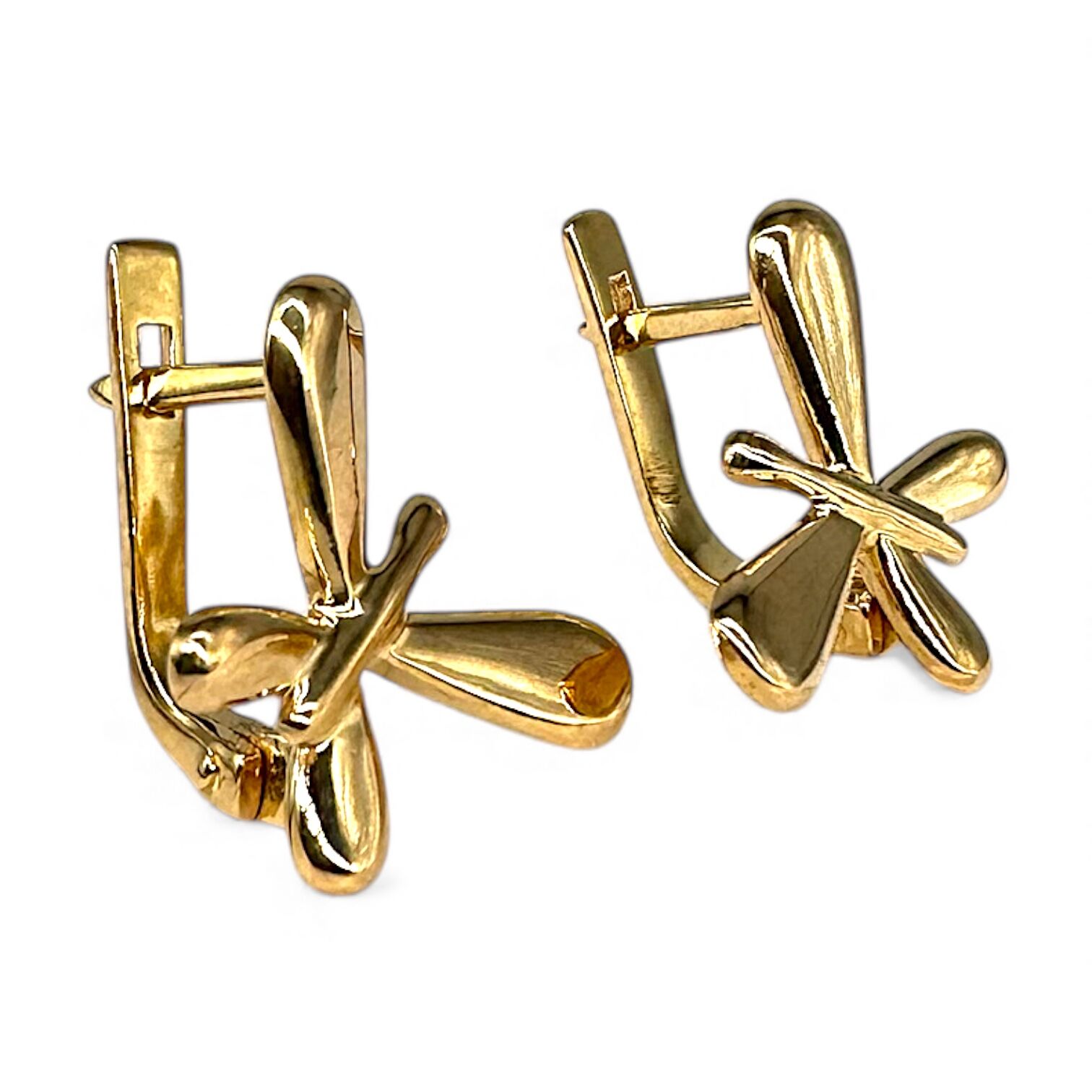 Золоті сережки без вставки