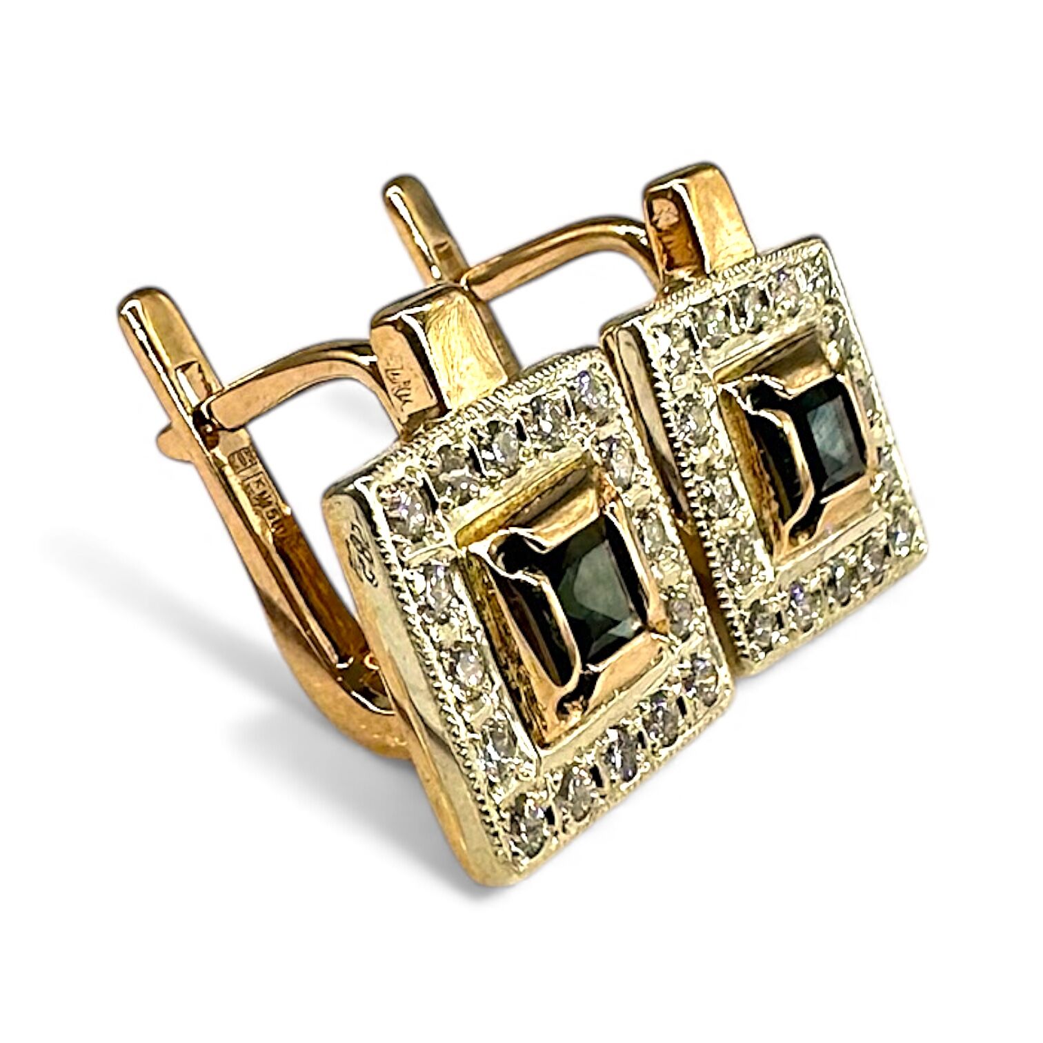 Золоті сережки з діамантами