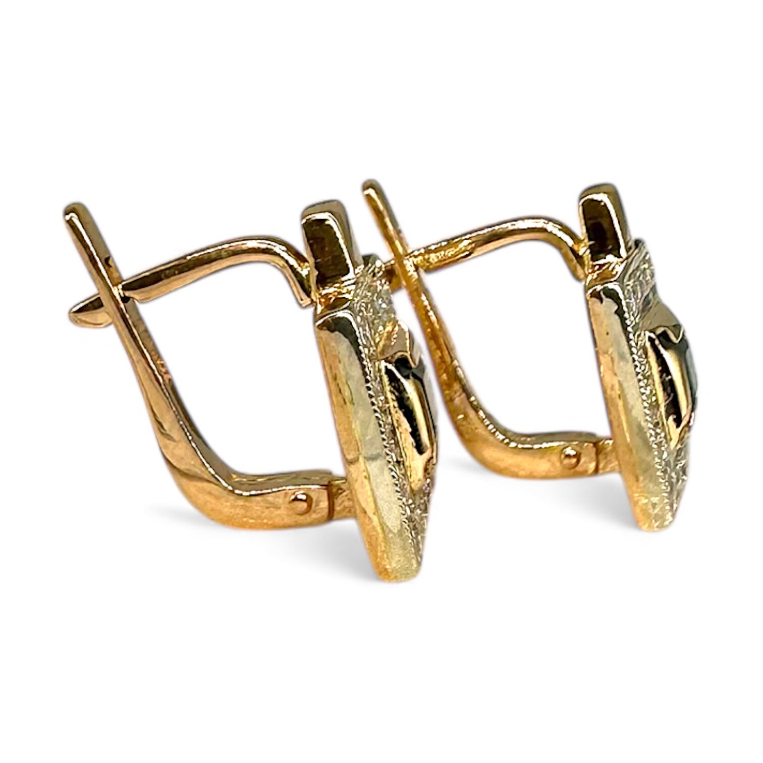 Золоті сережки з діамантами