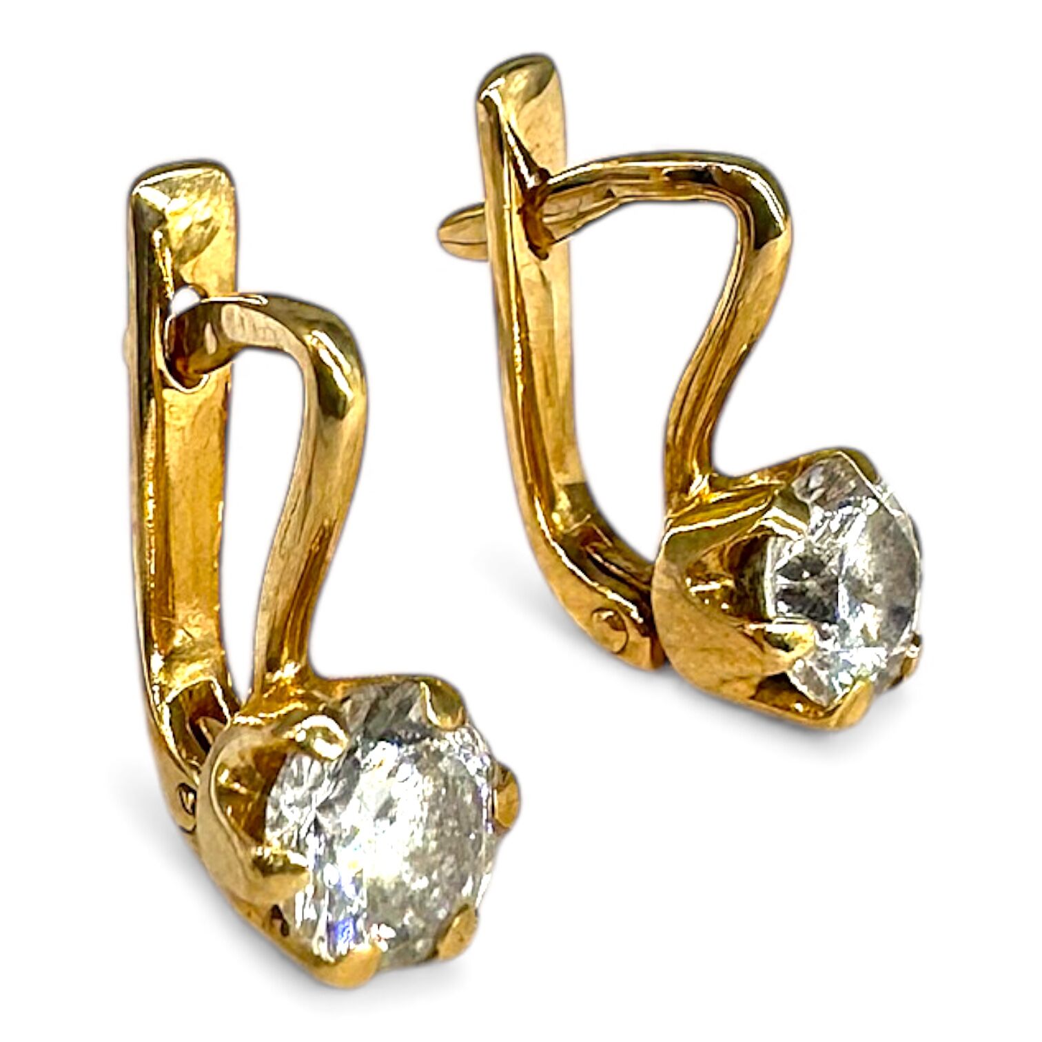 Золоті сережки з фіанітами