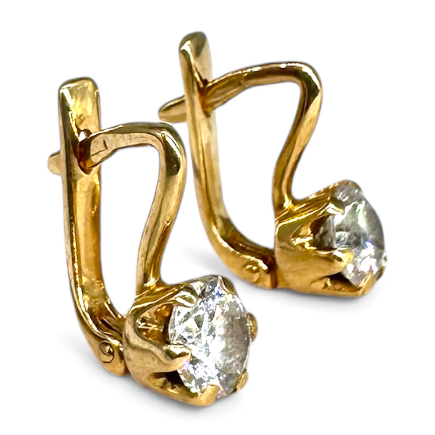 Золоті сережки з фіанітами