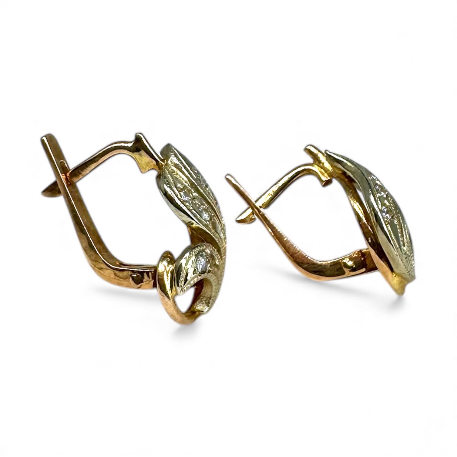 Золоті сережки з цирконами