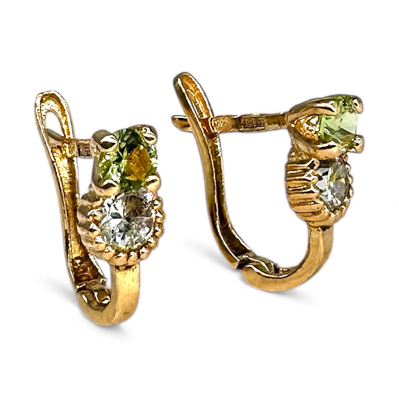 Золоті сережки з фіанітами