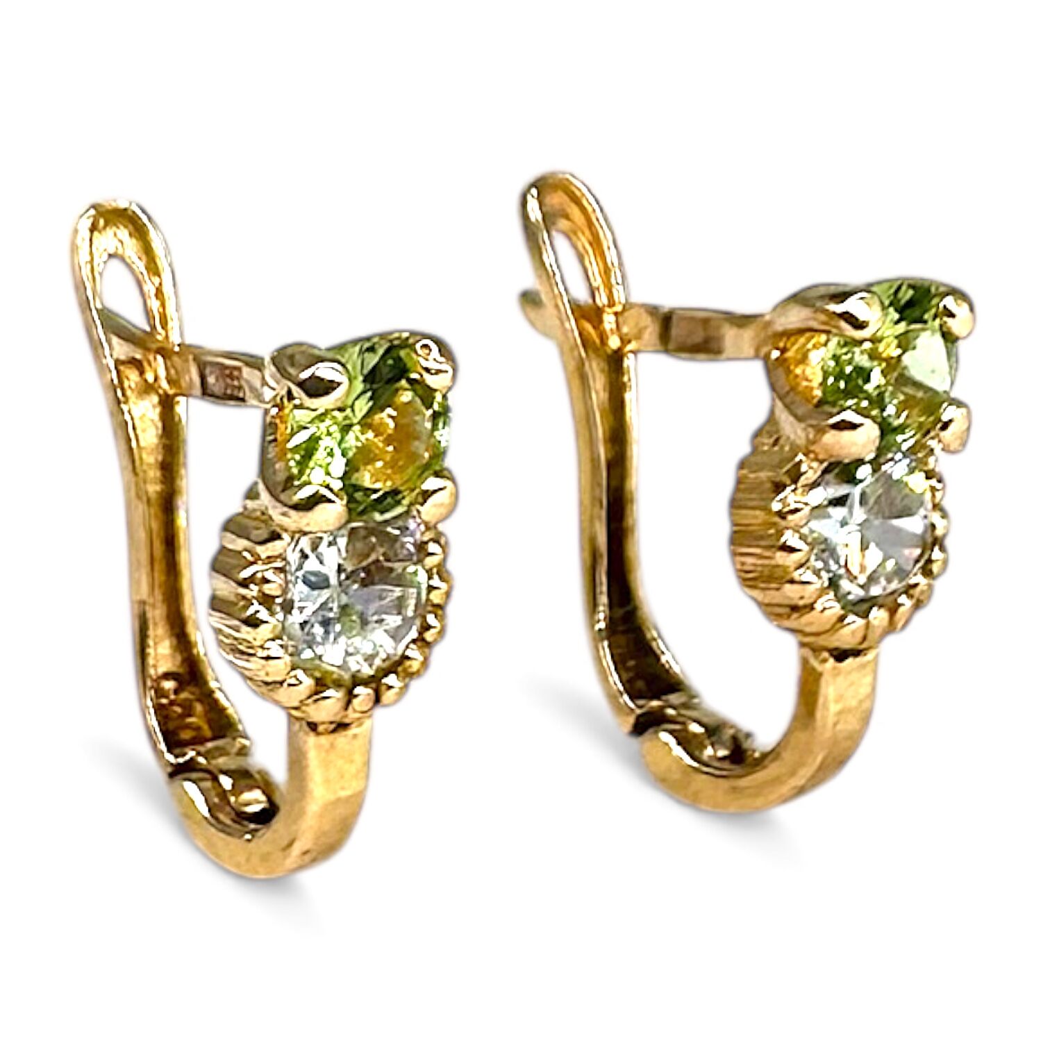 Золоті сережки з фіанітами