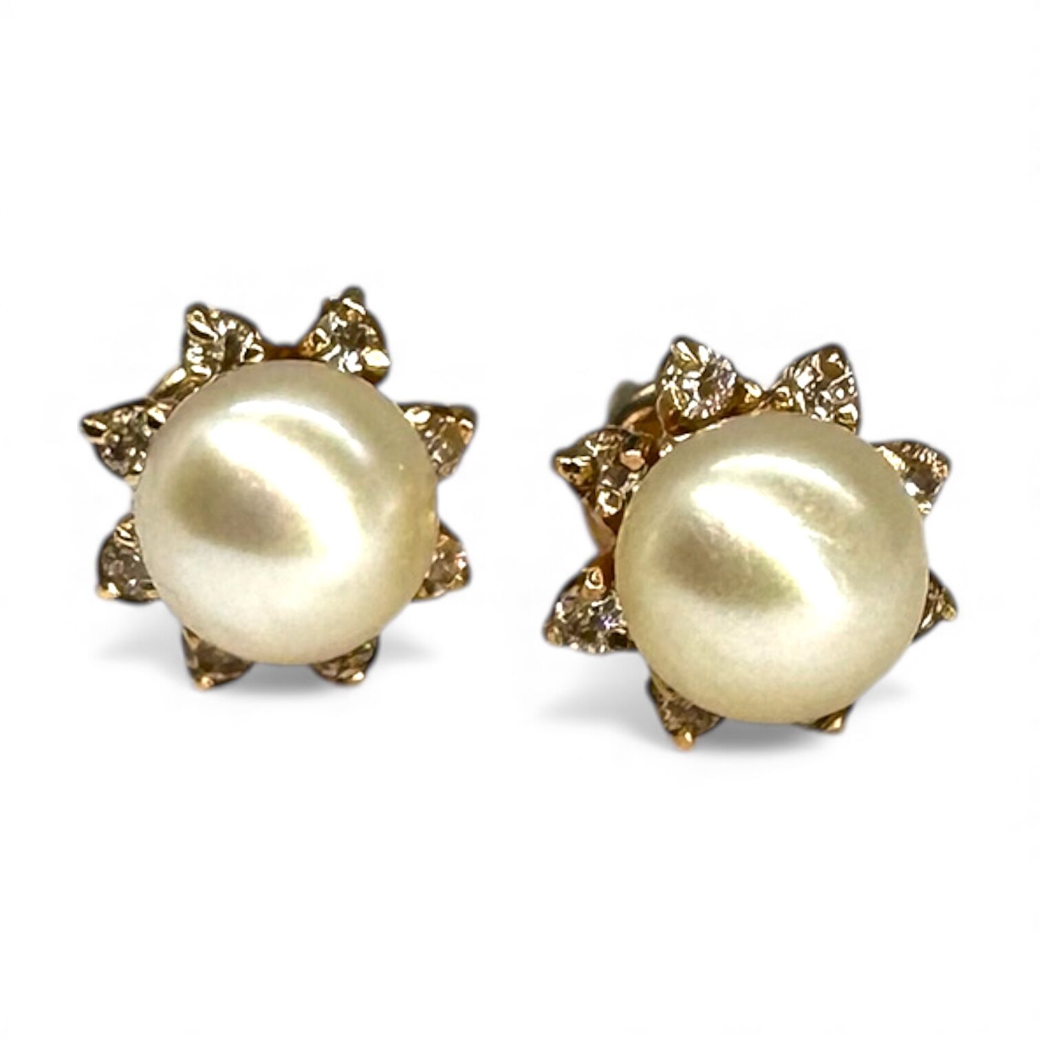 Золотые серьги с жемчугом