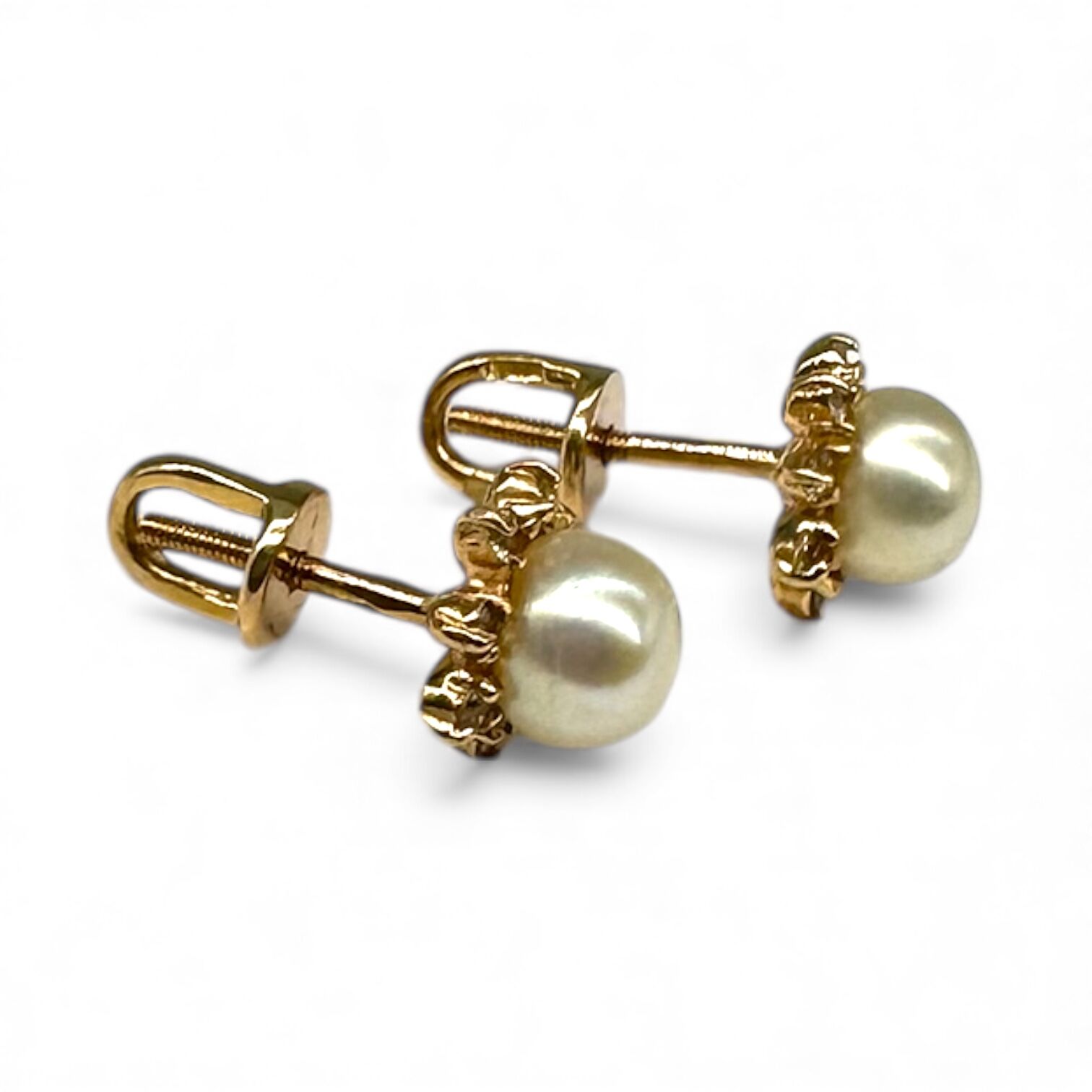 Золотые серьги с жемчугом