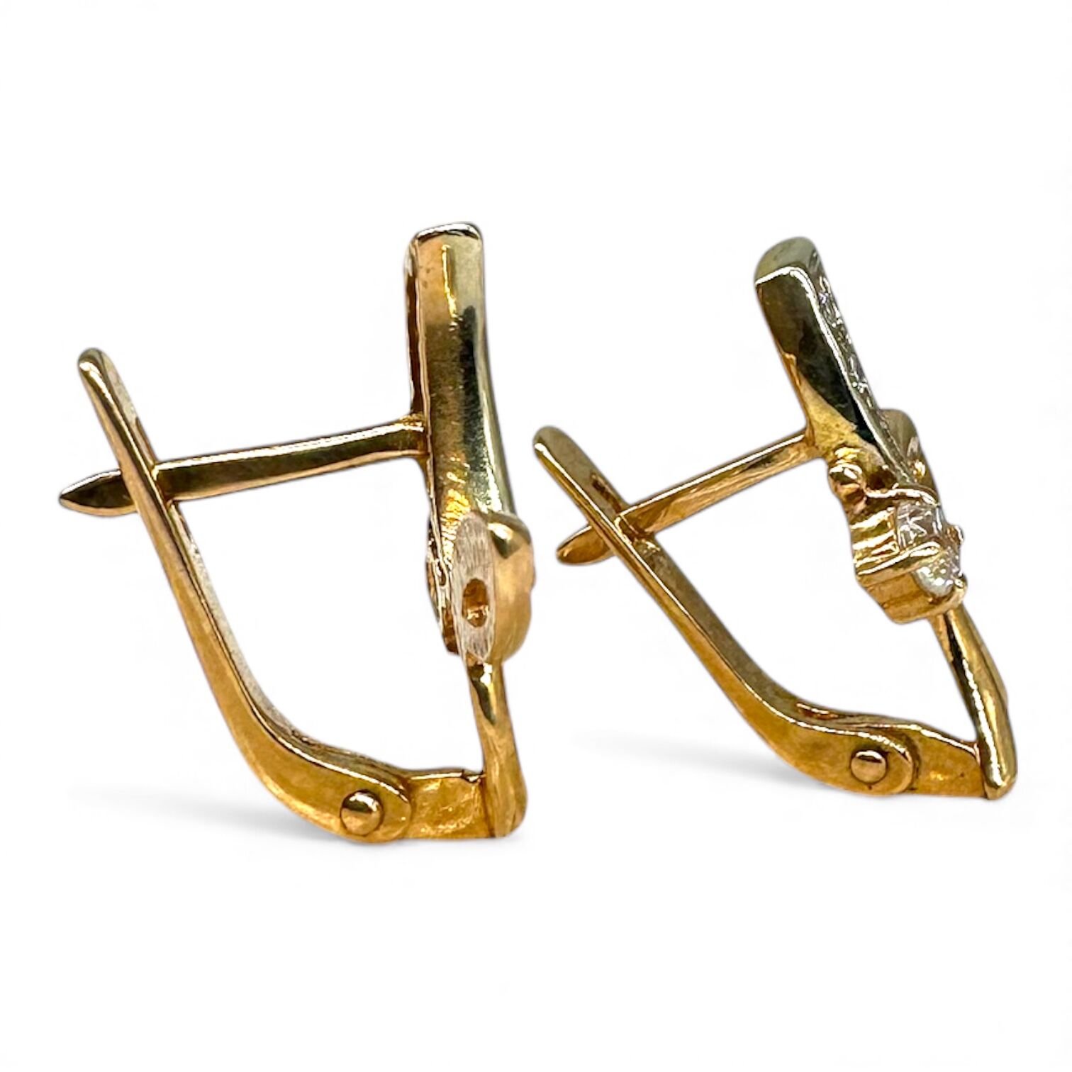 Золоті сережки з цирконами