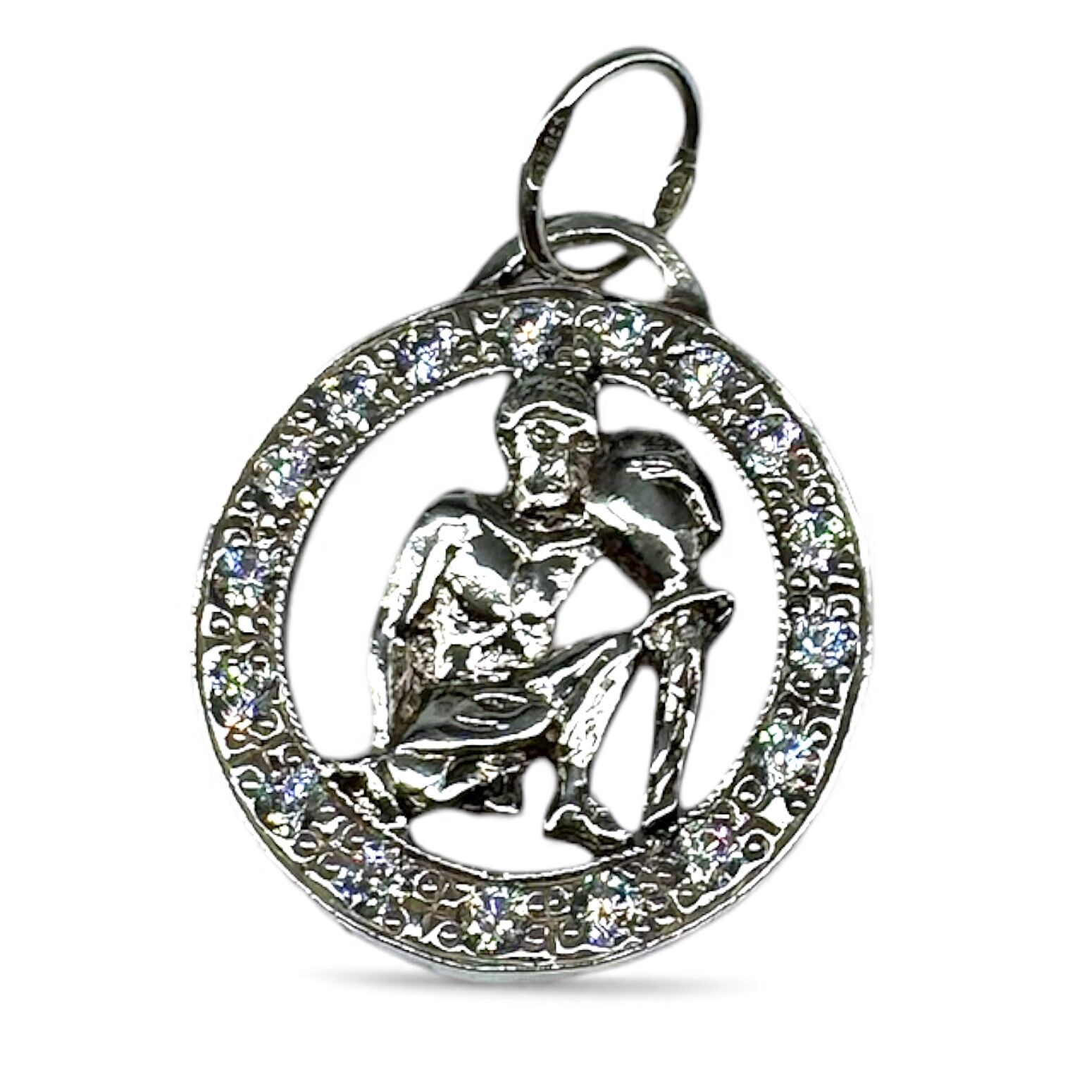 Срібна підвіска з фіанітами