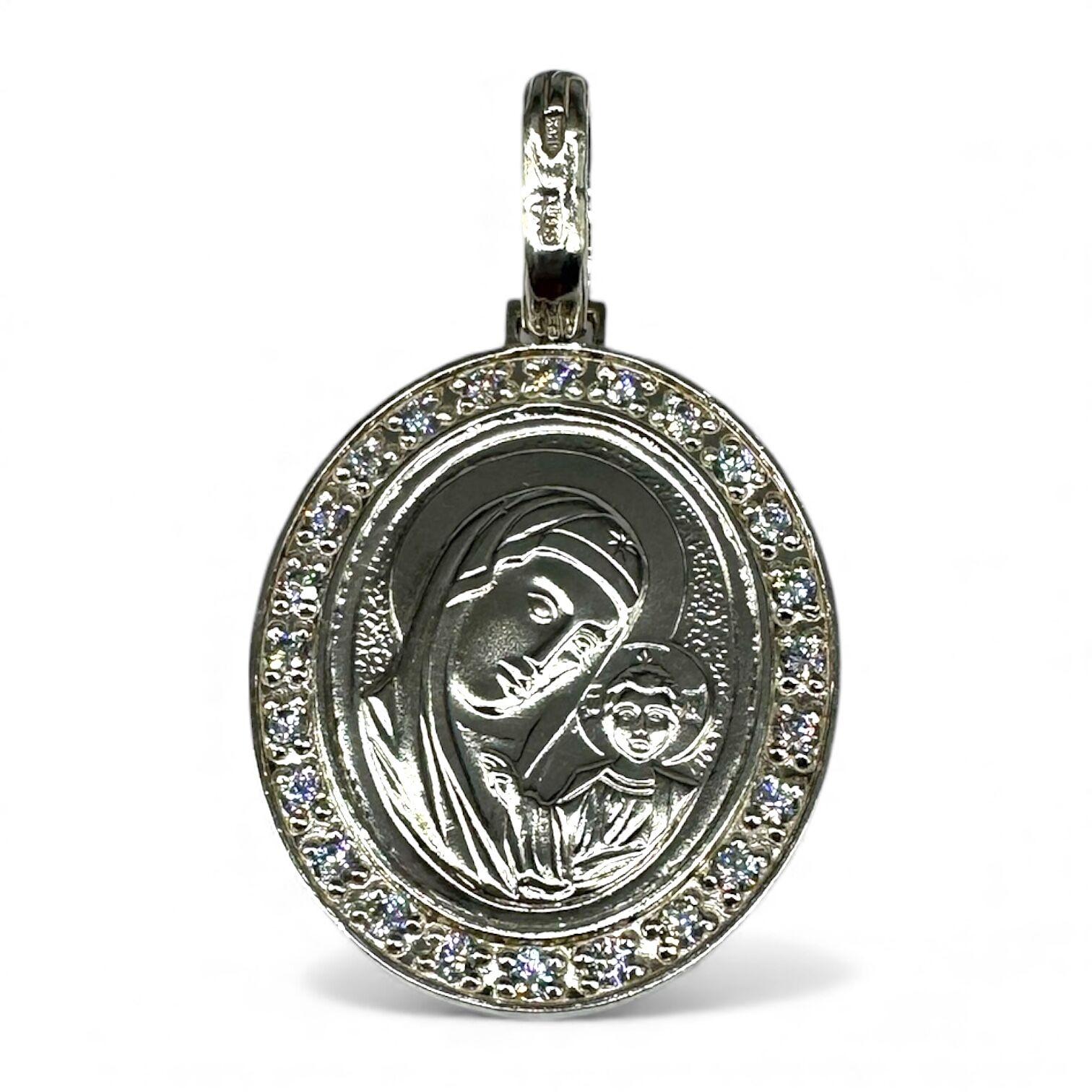 Срібна підвіска з фіанітом