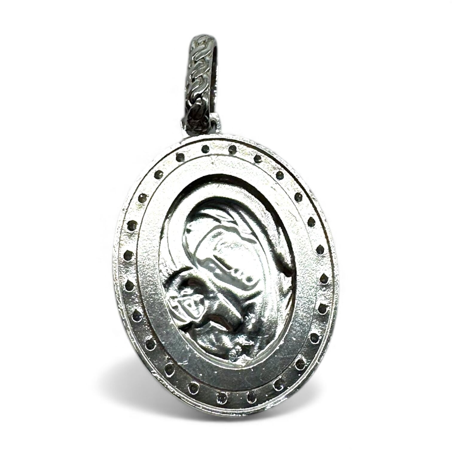 Срібна підвіска з фіанітом