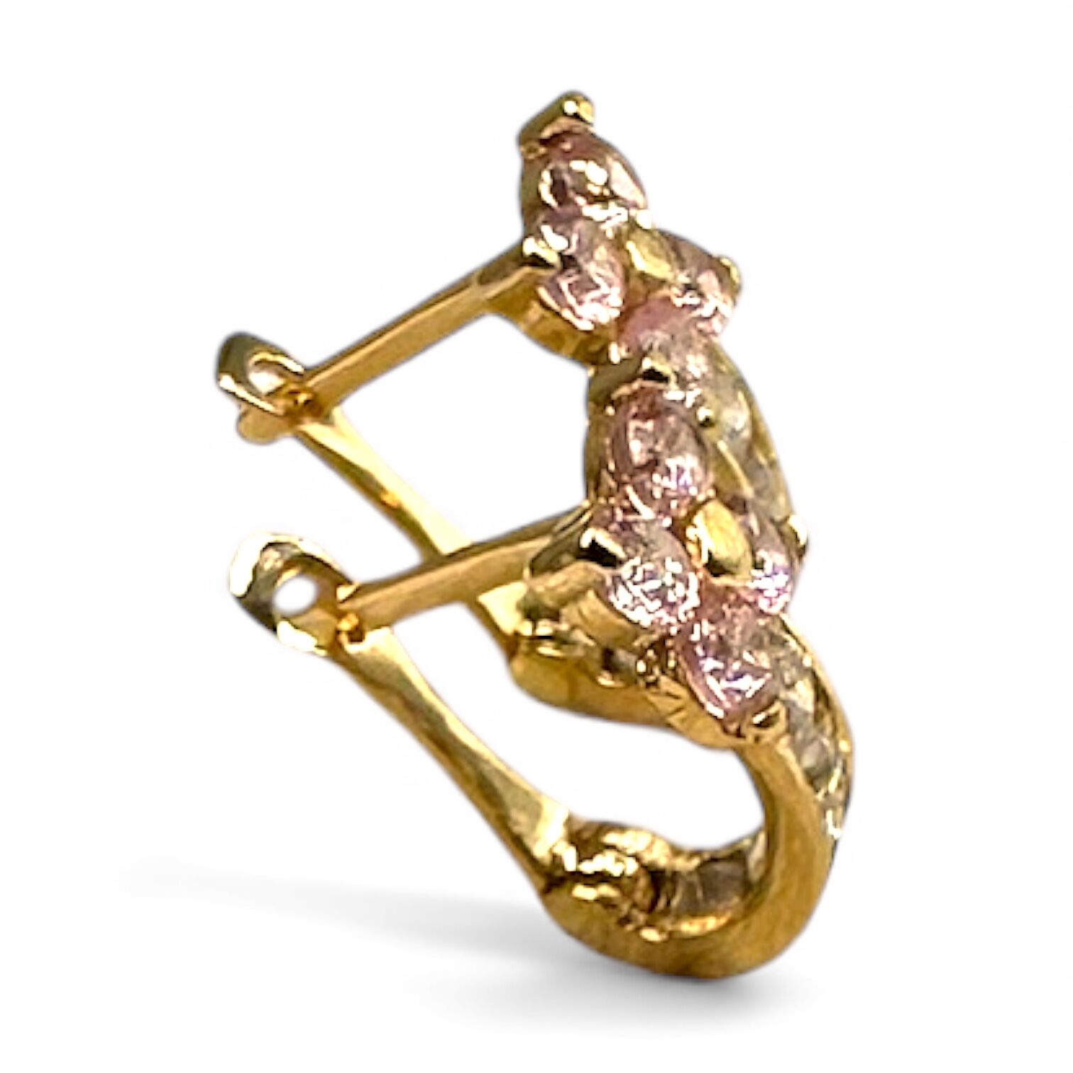 Золотые серьги с фианитами