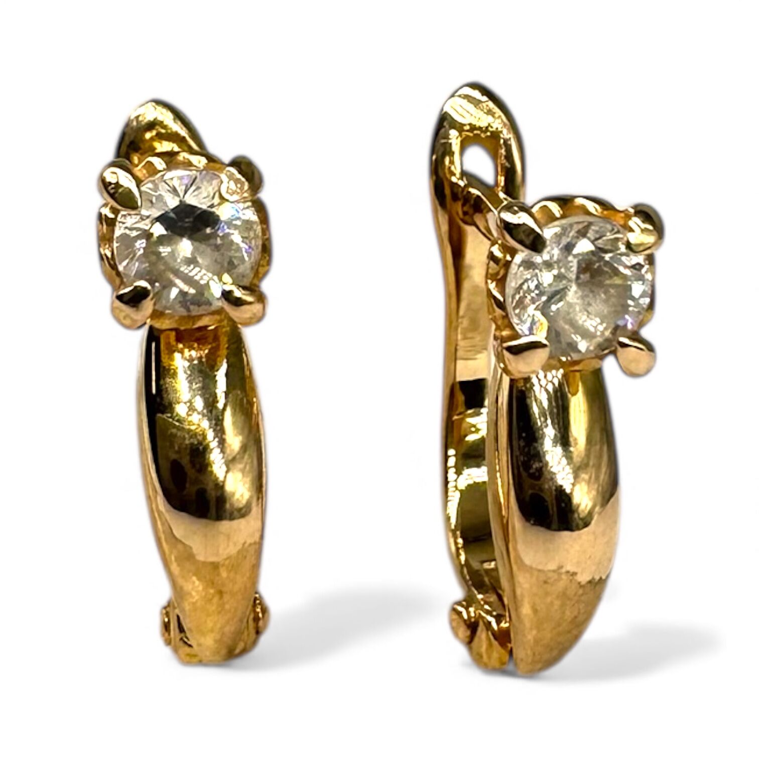 Золоті сережки з фіанітами